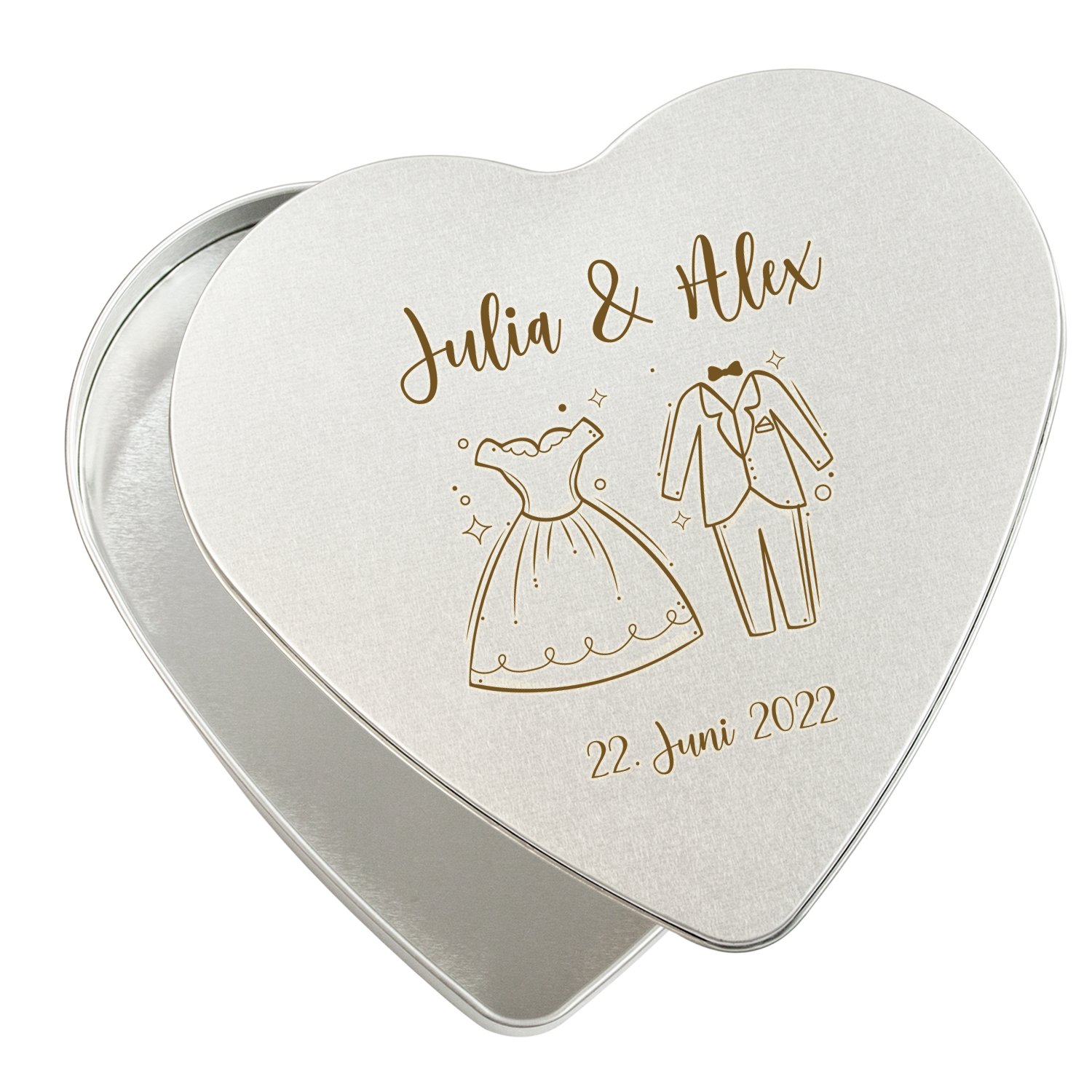 Herzbox mit Personalisierung zur Hochzeit