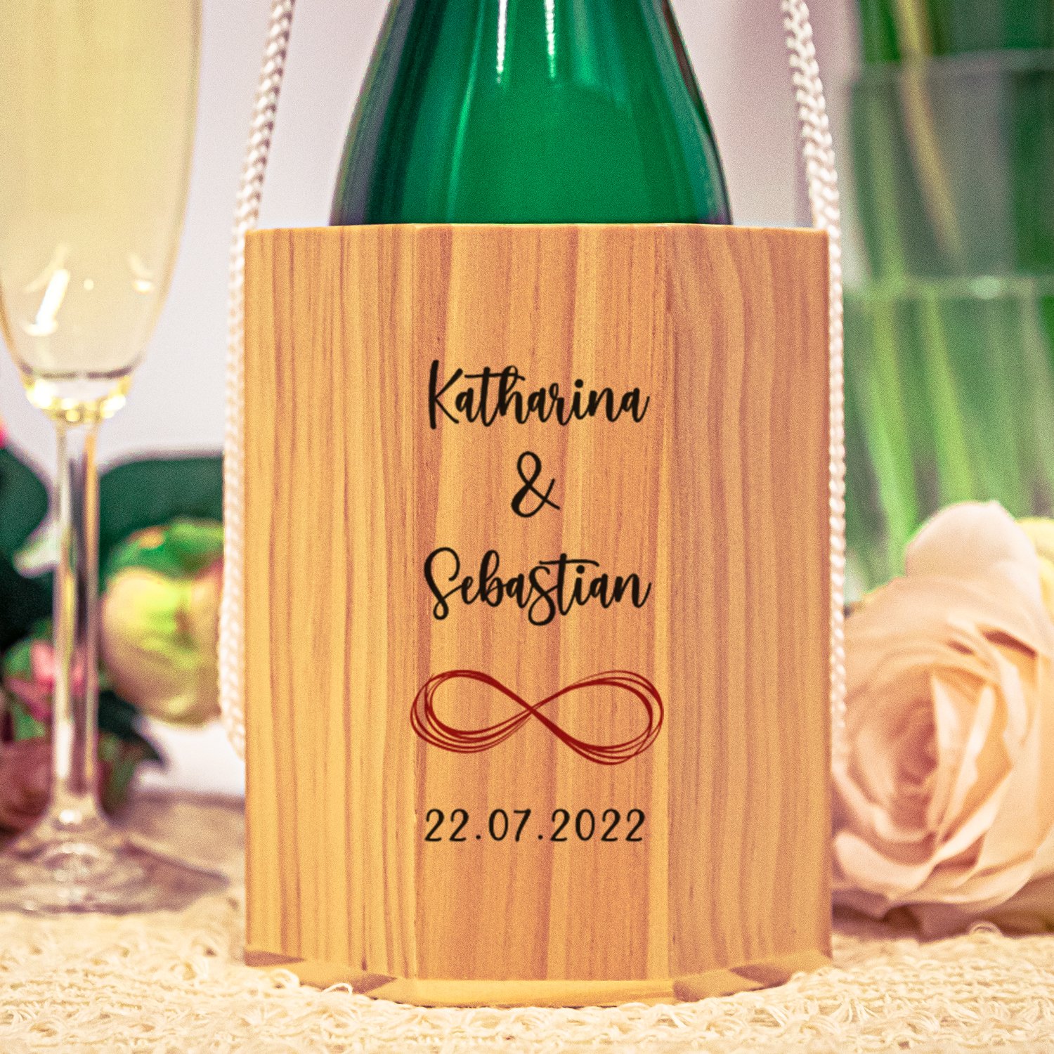 Flaschenpuzzle - Hochzeit mit Personalisierung