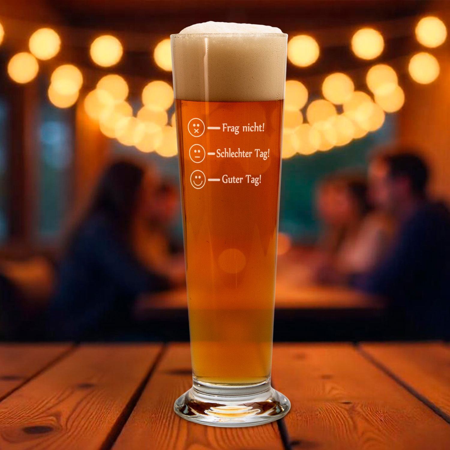 Bierglas mit Gravur
