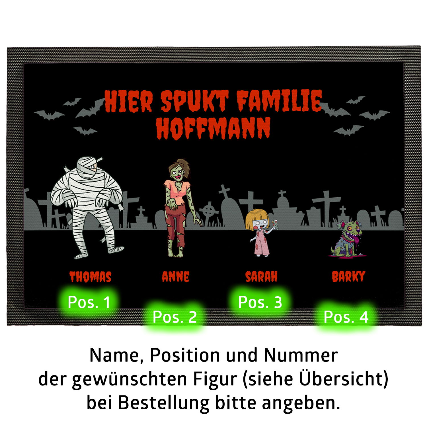 Fußmatte - Halloween Zombies