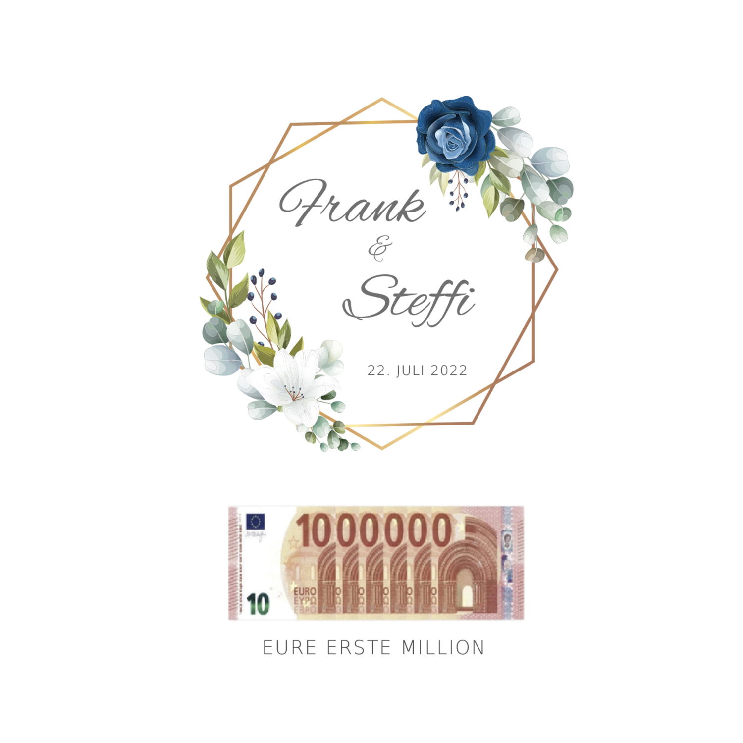 Geldgeschenk zur Hochzeit - Eure erste Million