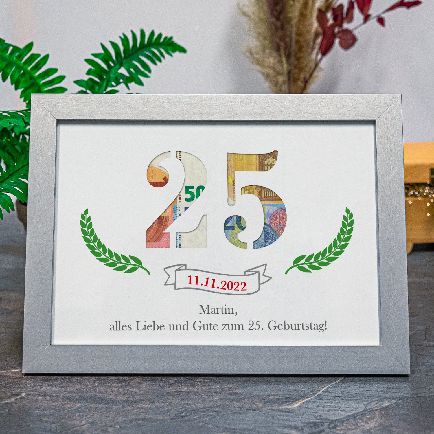 Geldgeschenk zum Geburtstag - Wandbild