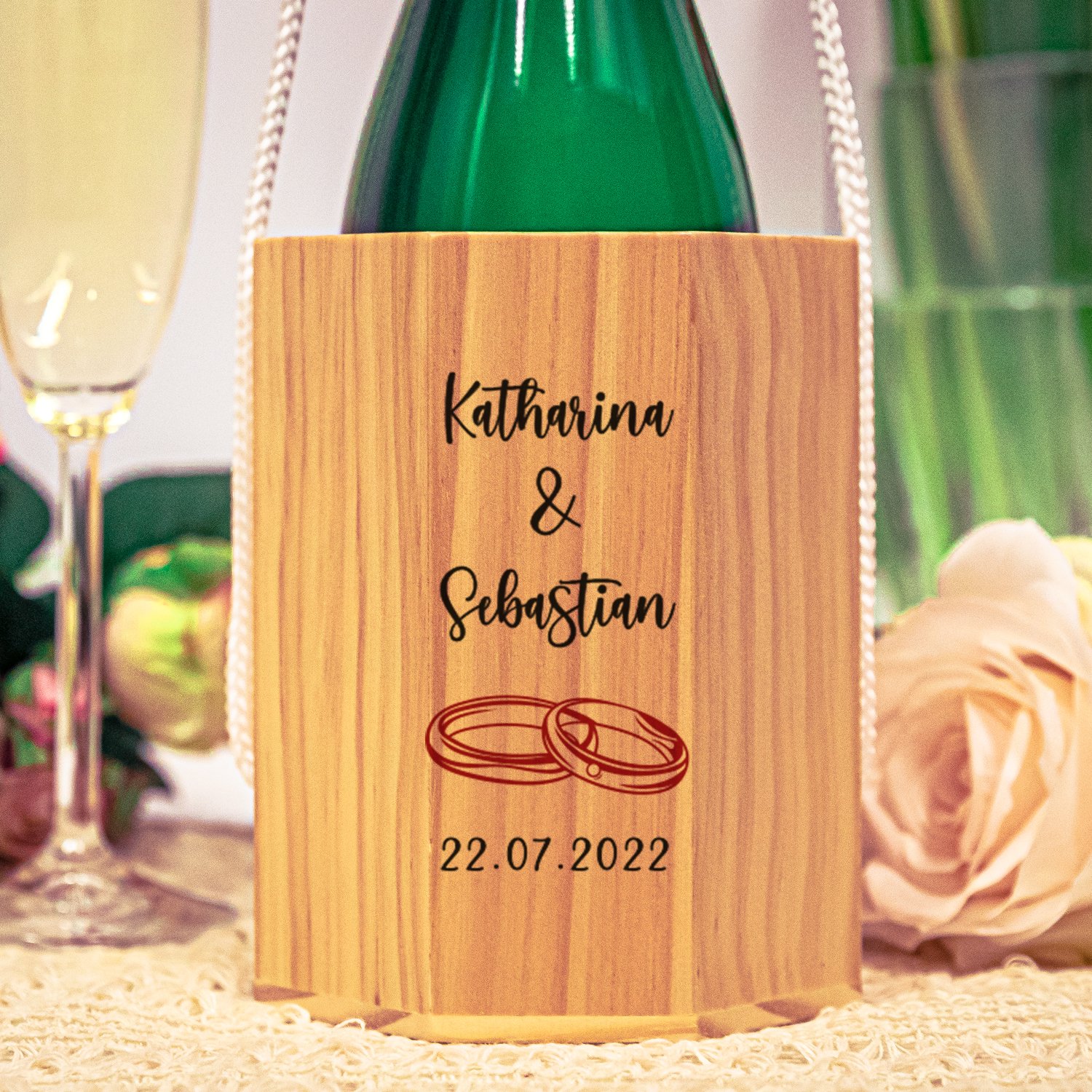 Flaschenpuzzle - Hochzeit mit Personalisierung