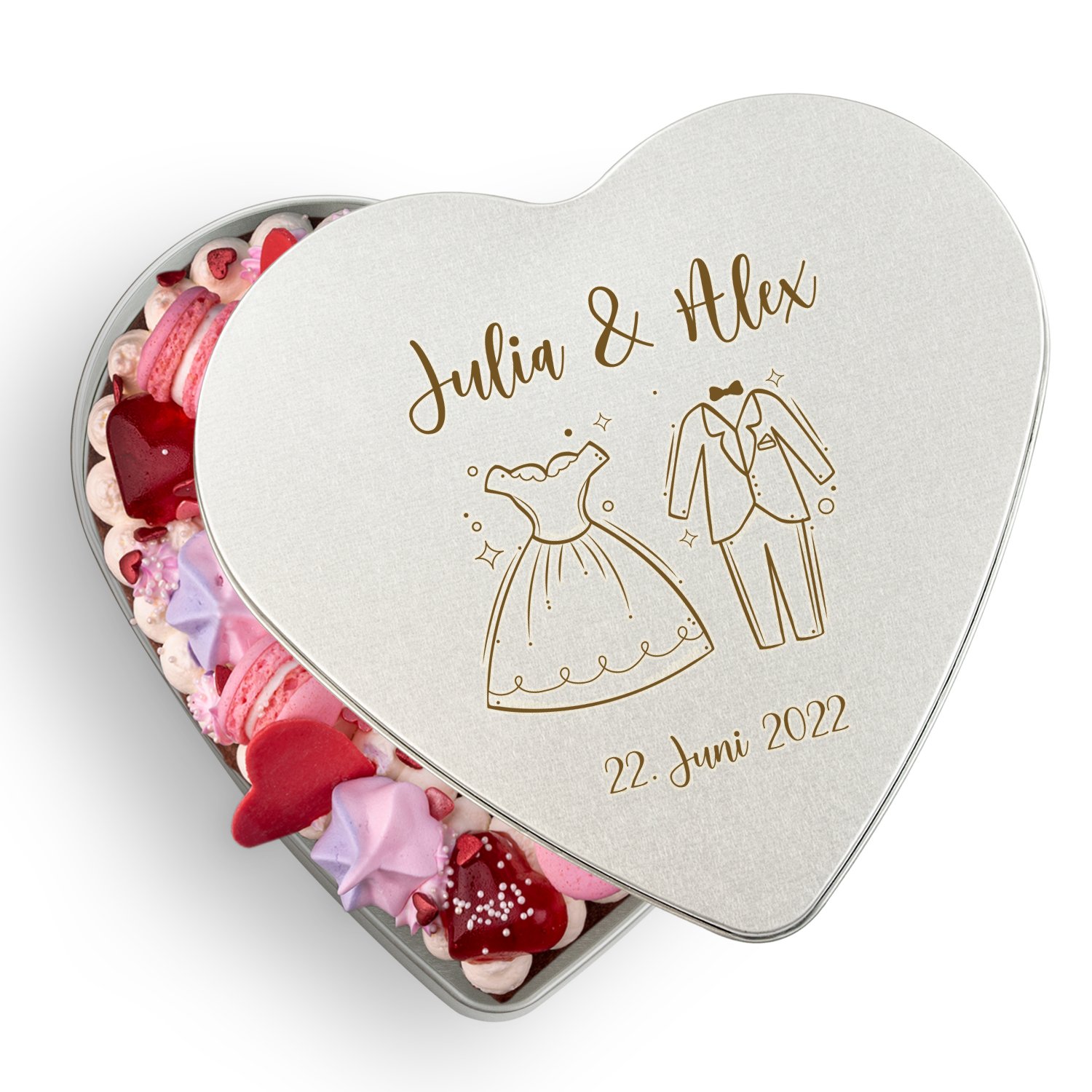 Herzbox mit Personalisierung zur Hochzeit