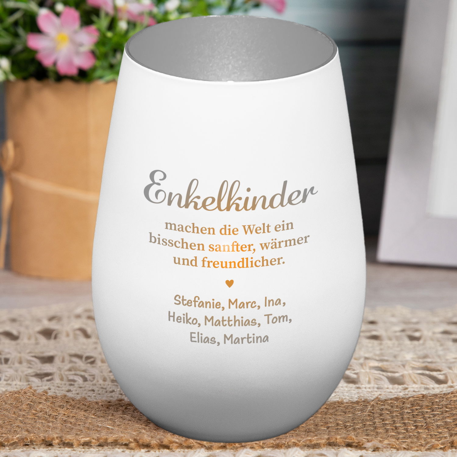 Windlicht - Enkelkinder mit Personalisierung