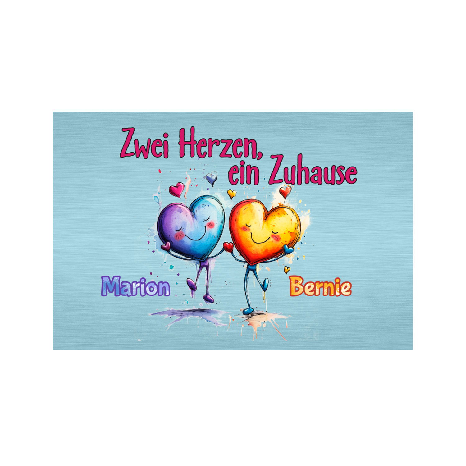 Fußmatte - Zwei Herzen 
