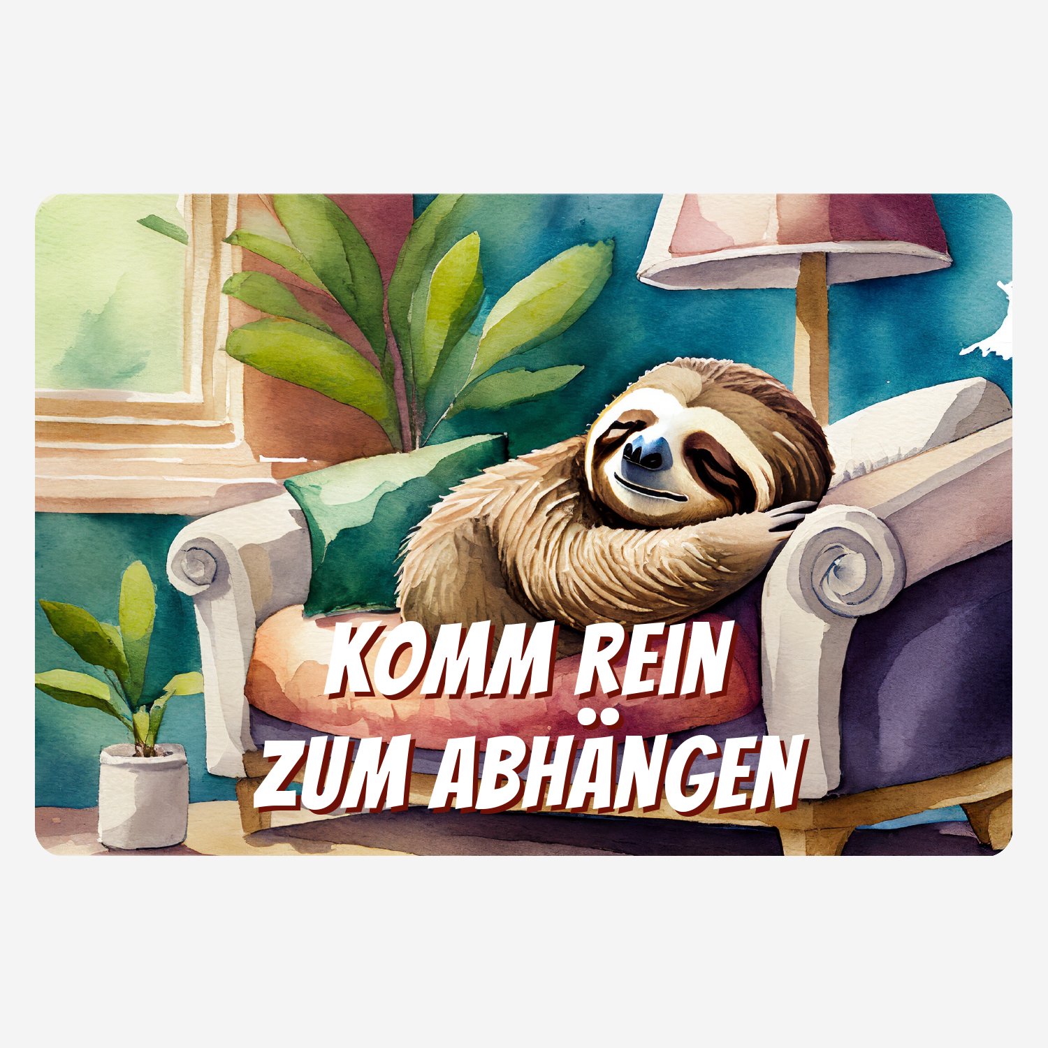 Faultier Fußmatte mit Personalisierung