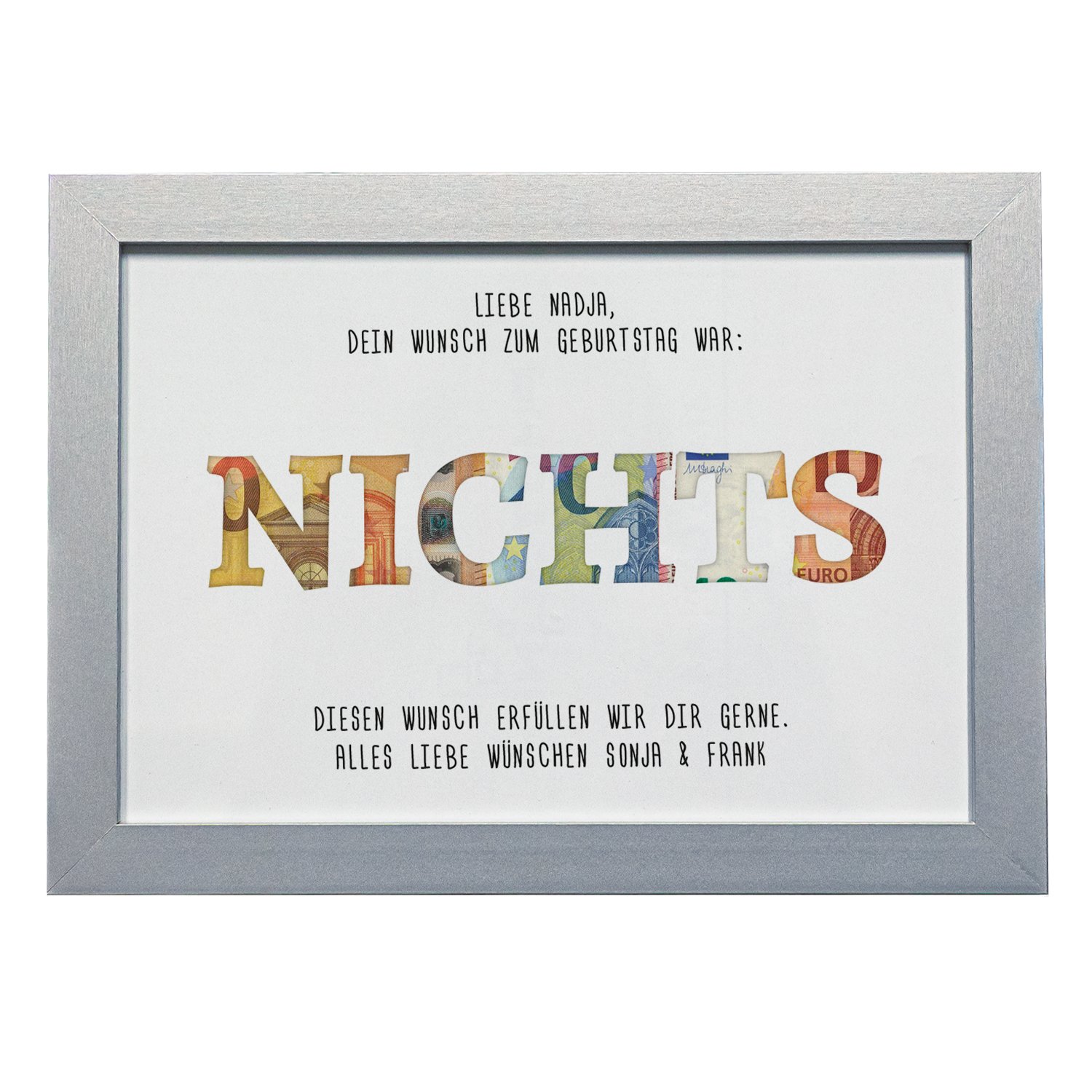 Geldgeschenk zum Geburtstag - Nichts