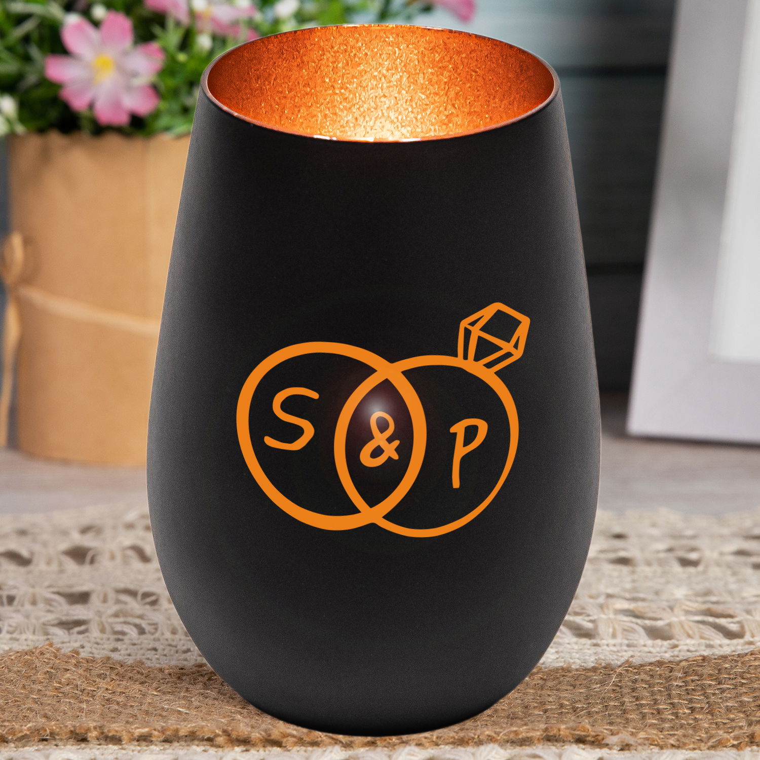 Windlicht - Hochzeit mit Personalisierung