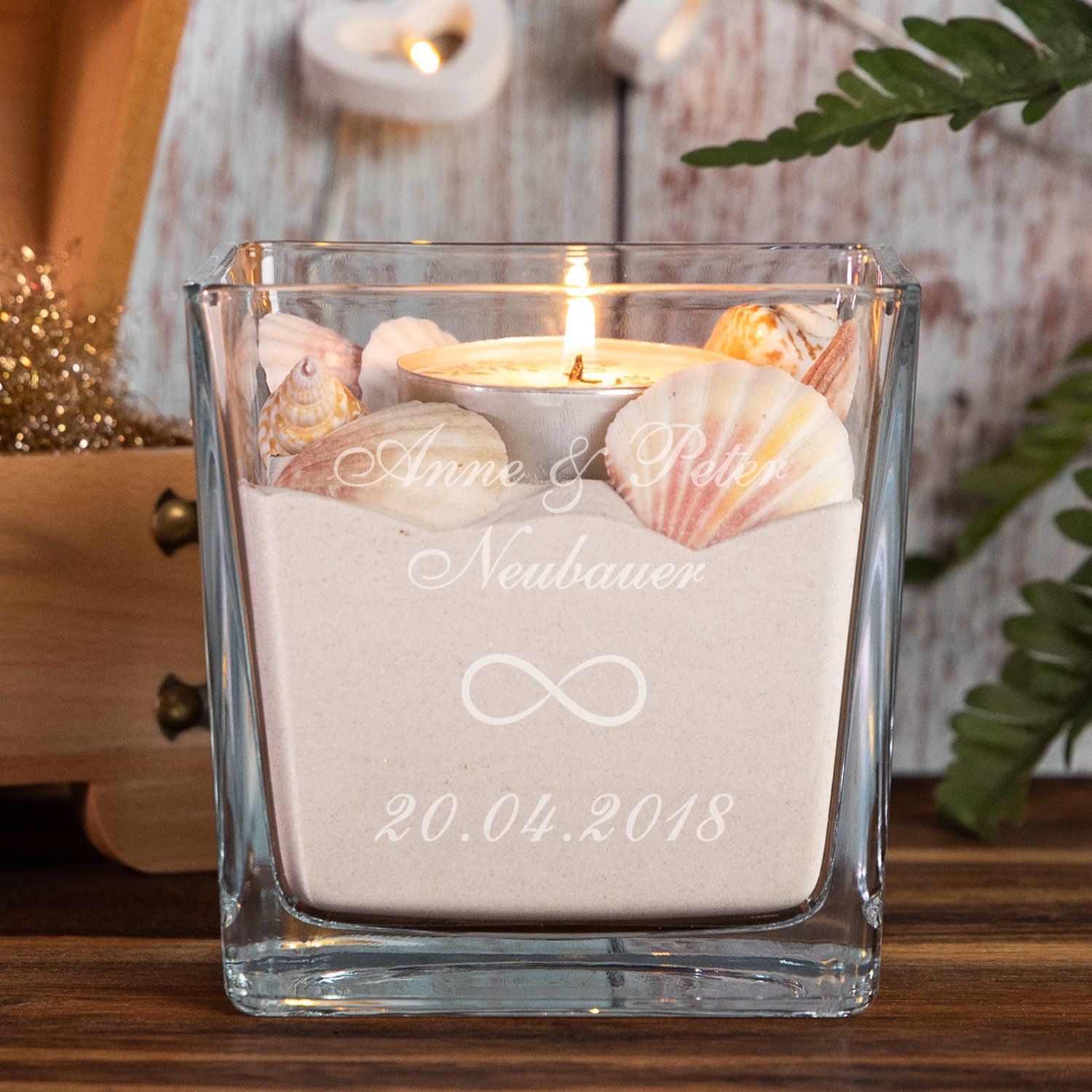 Windlicht - Romantik mit Personalisierung