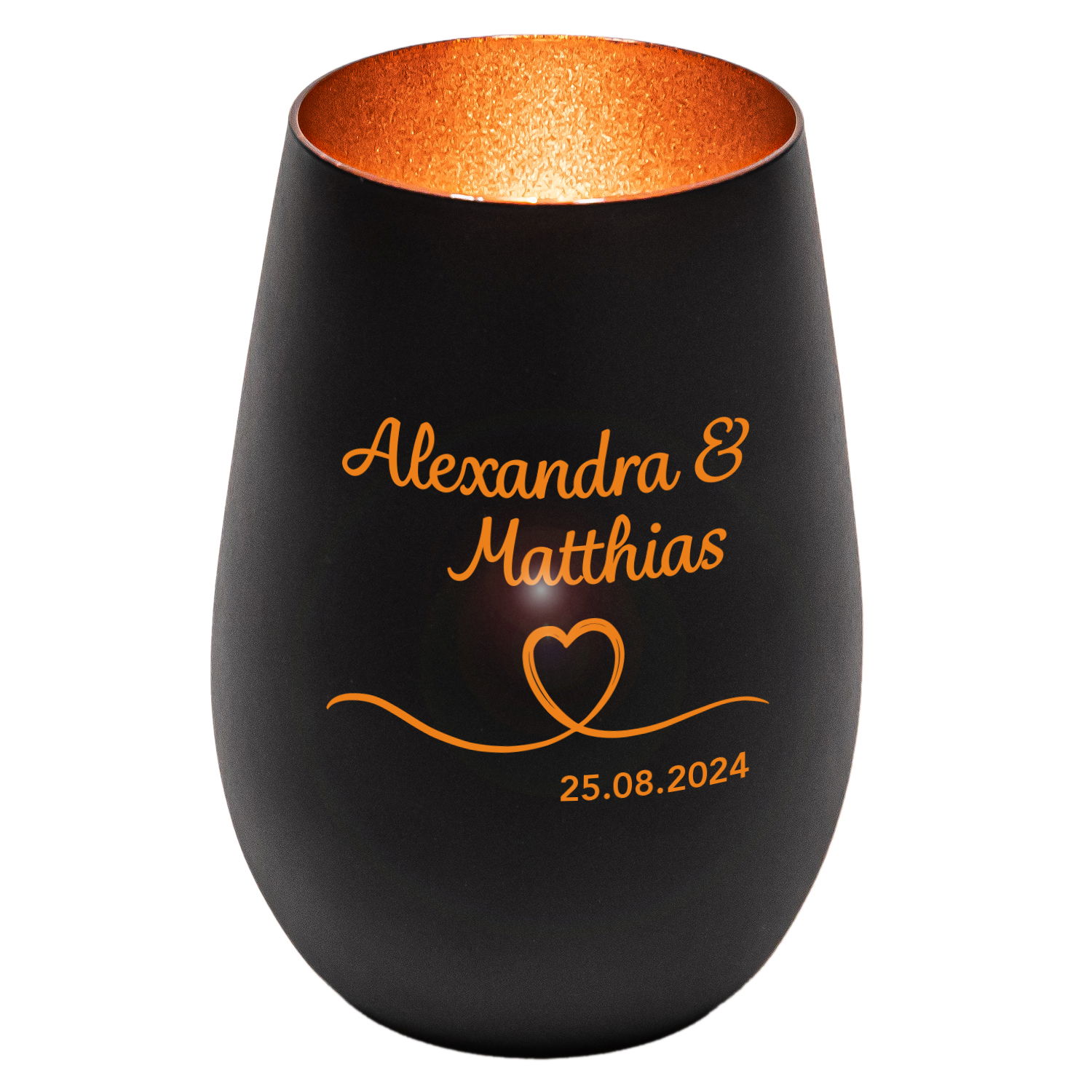 Windlicht - Hochzeit mit Personalisierung