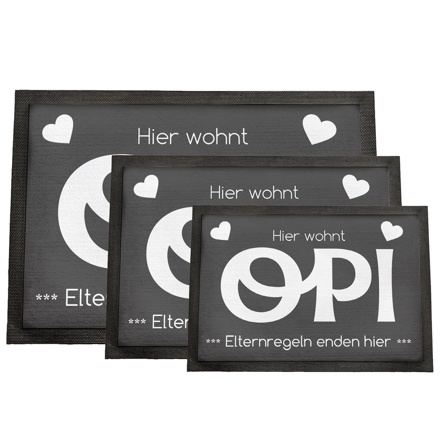 Fußmatte Oma & Opa - Elternregeln enden hier