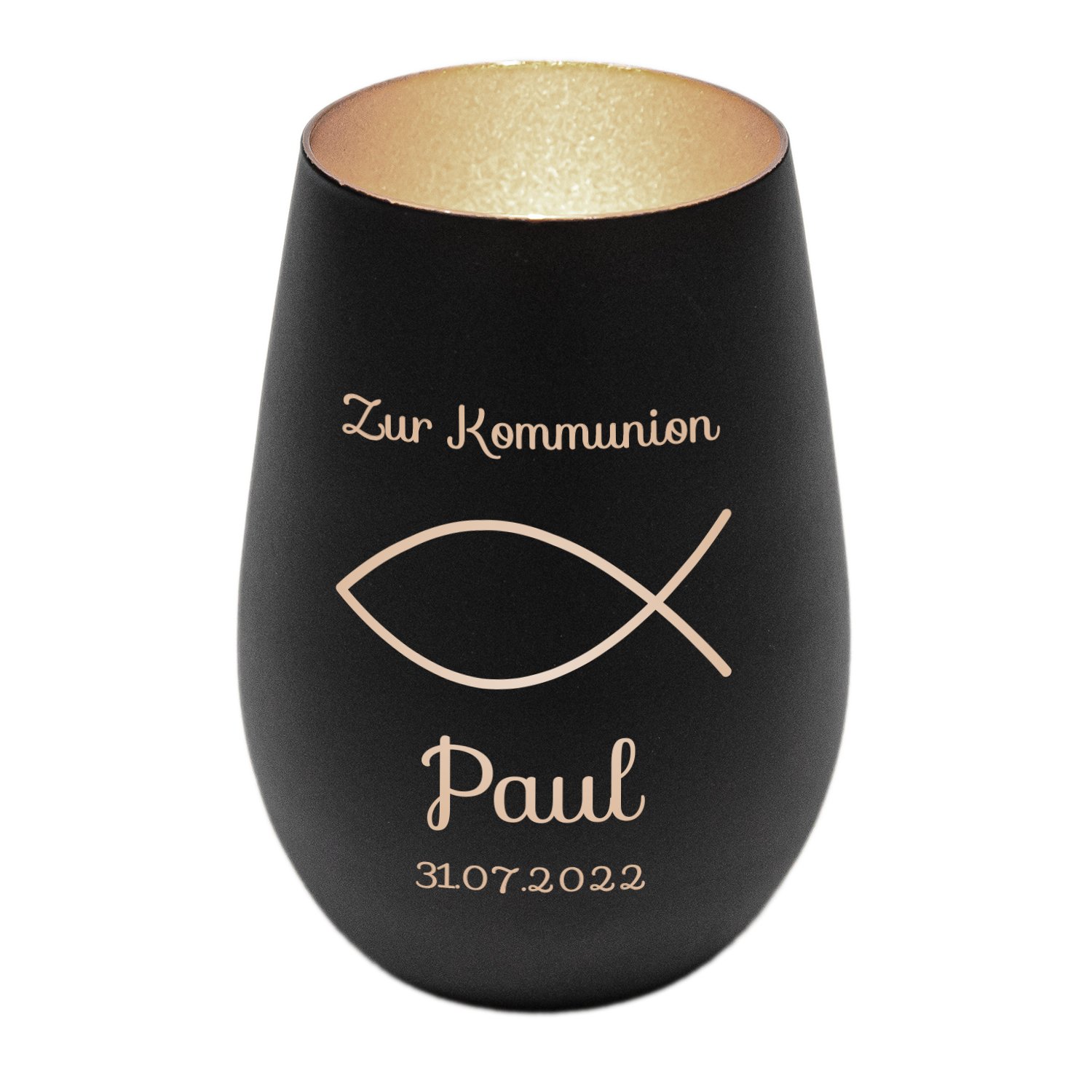 Windlicht - Kommunion mit Personalisierung