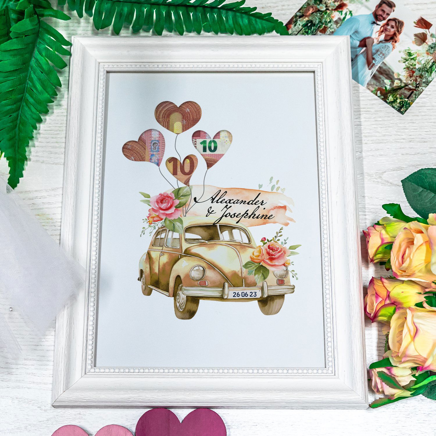 Geldgeschenk zur Hochzeit - Hochzeitsauto