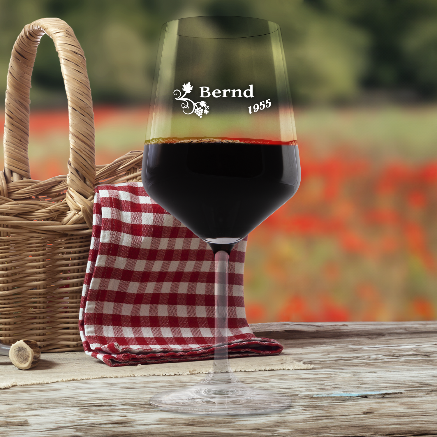 Weinglas  - Weinrebe
