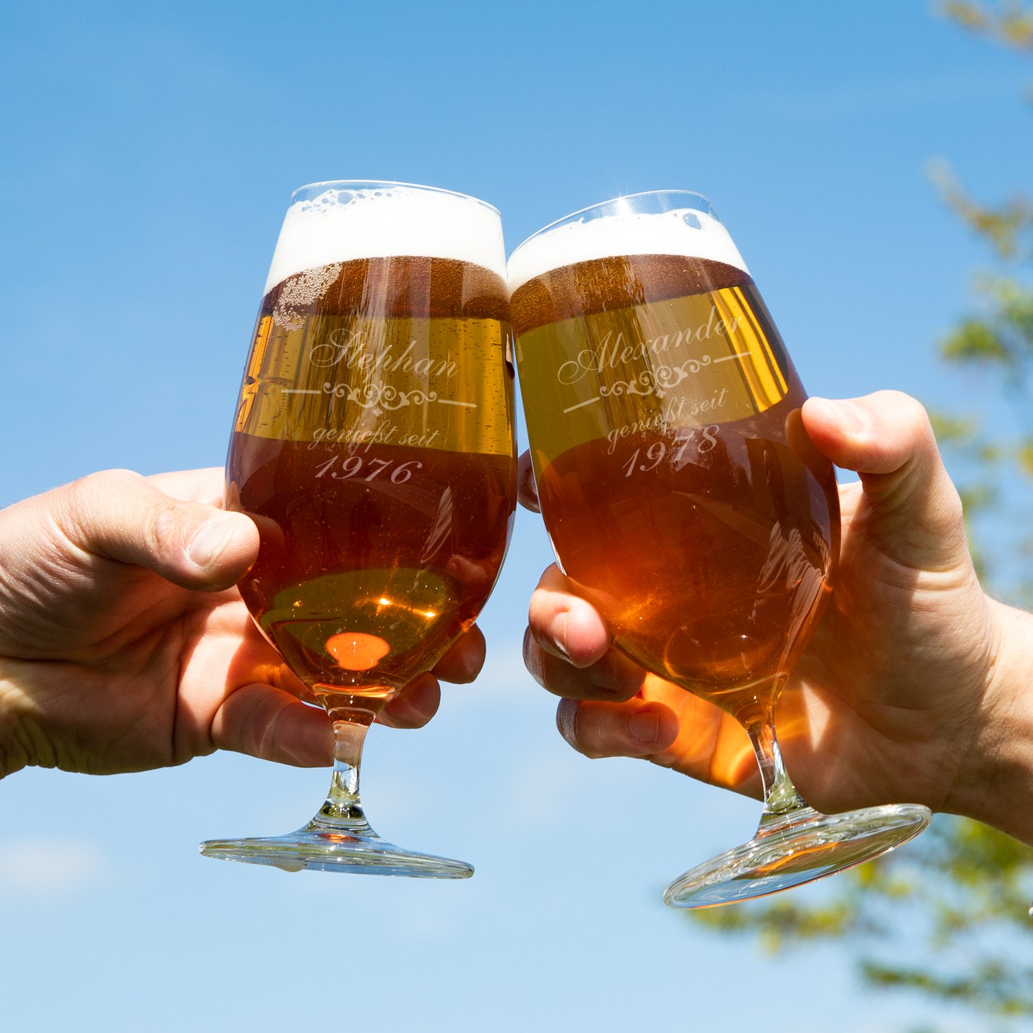 Bierglas mit Gravur
