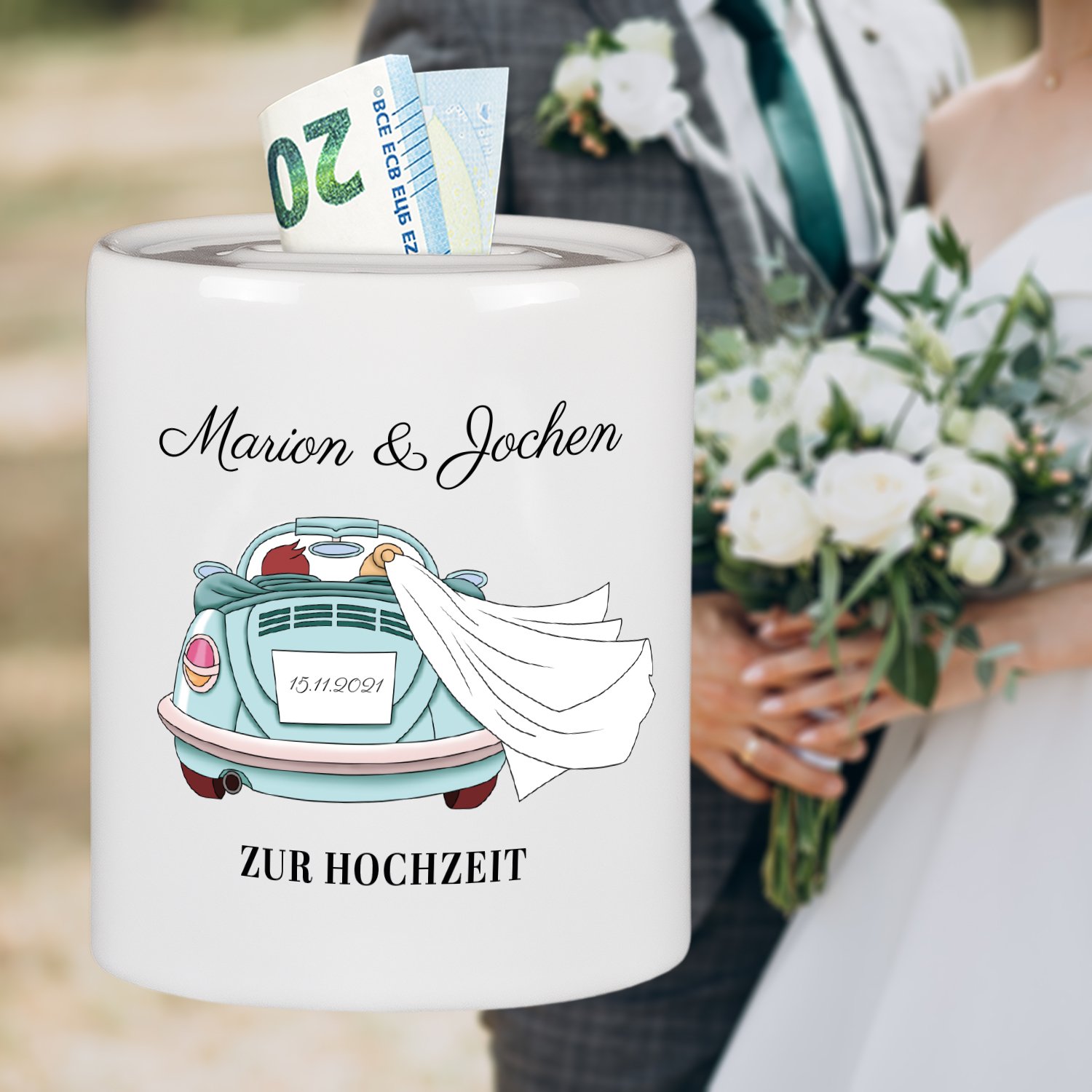 Spardose zur Hochzeit - Auto
