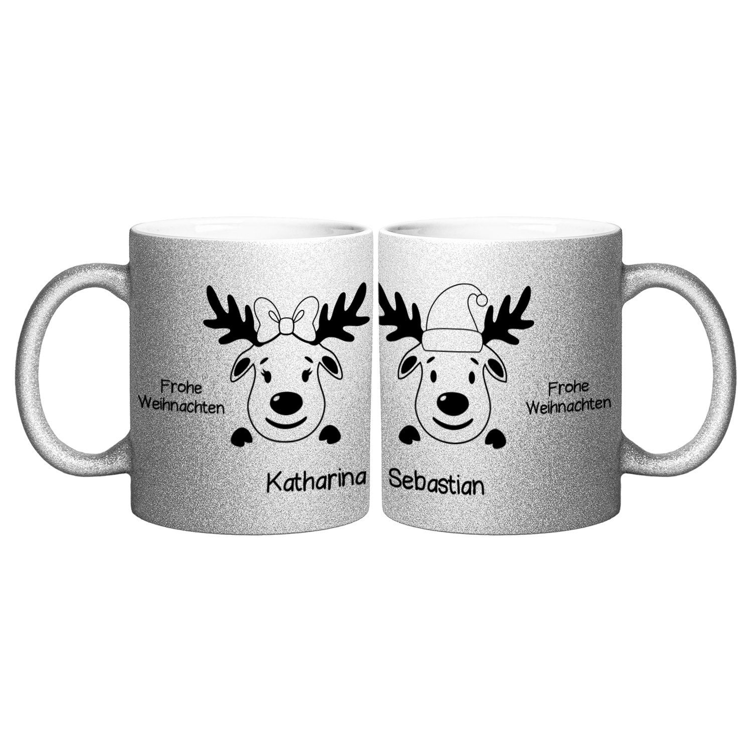 Glitzertassen-Set - Frohe Weihnachten