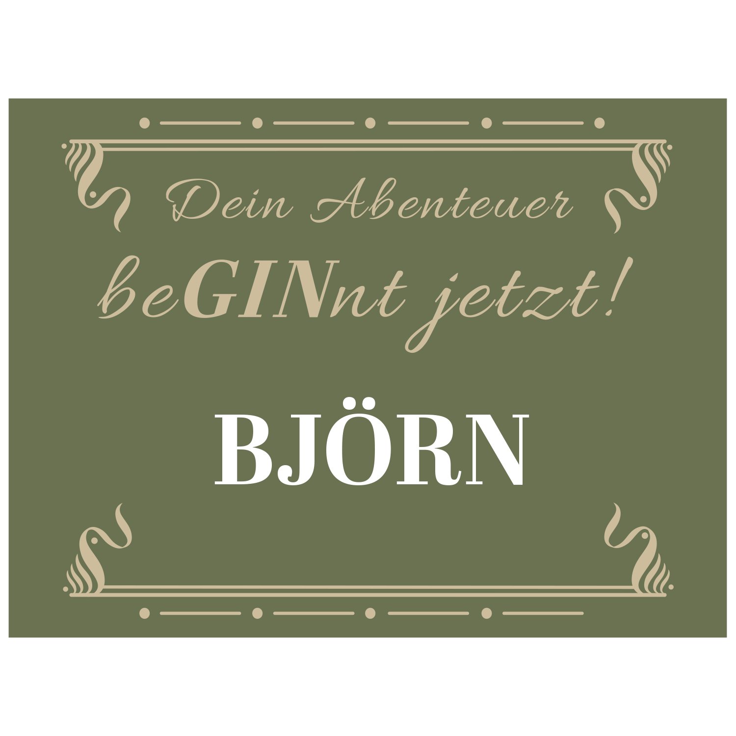 Gin mit persönlichem Etikett