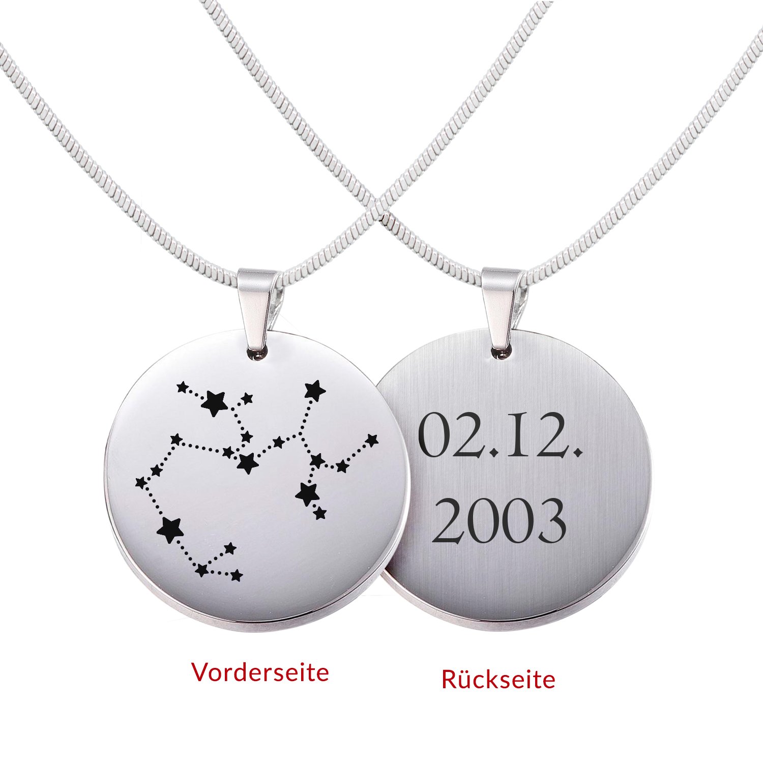 Halskette - Sternzeichen mit Personalisierung