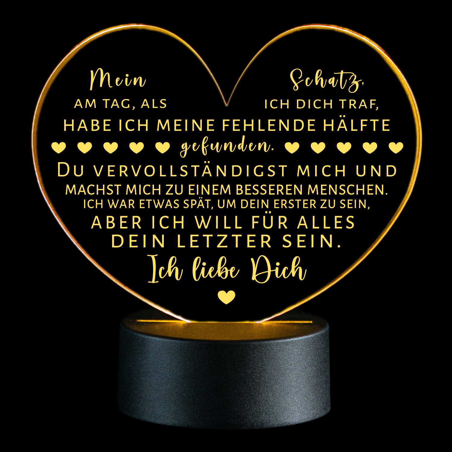 LED-Leuchte Herz - Ich liebe Dich