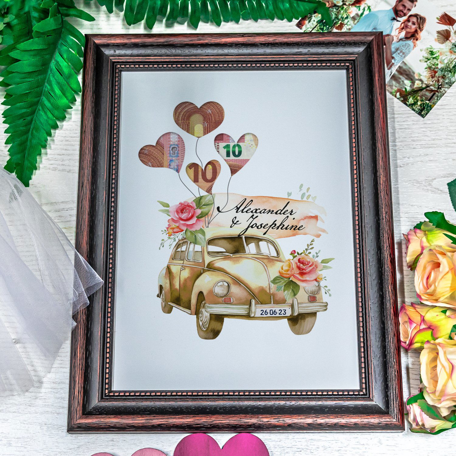 Geldgeschenk zur Hochzeit - Hochzeitsauto