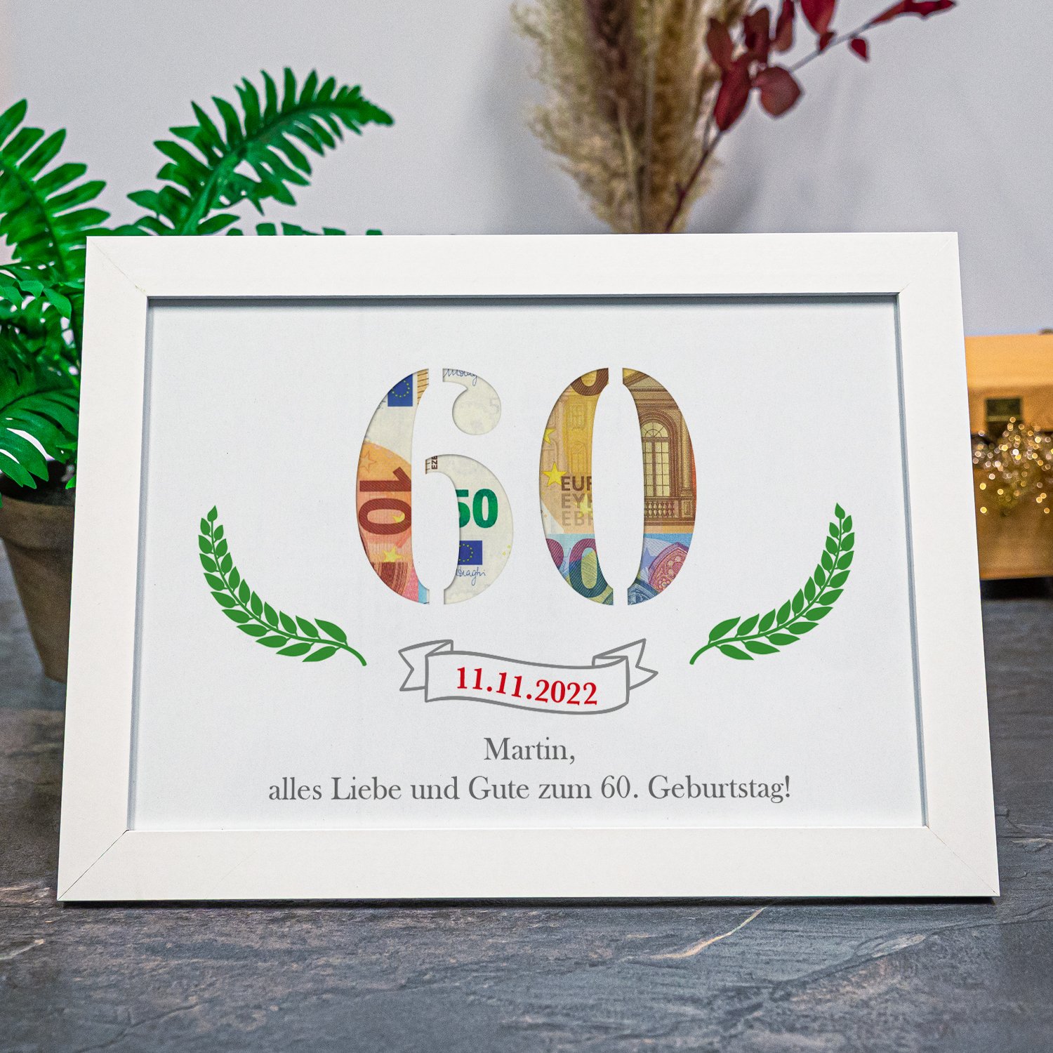 Geldgeschenk zum Geburtstag - Wandbild