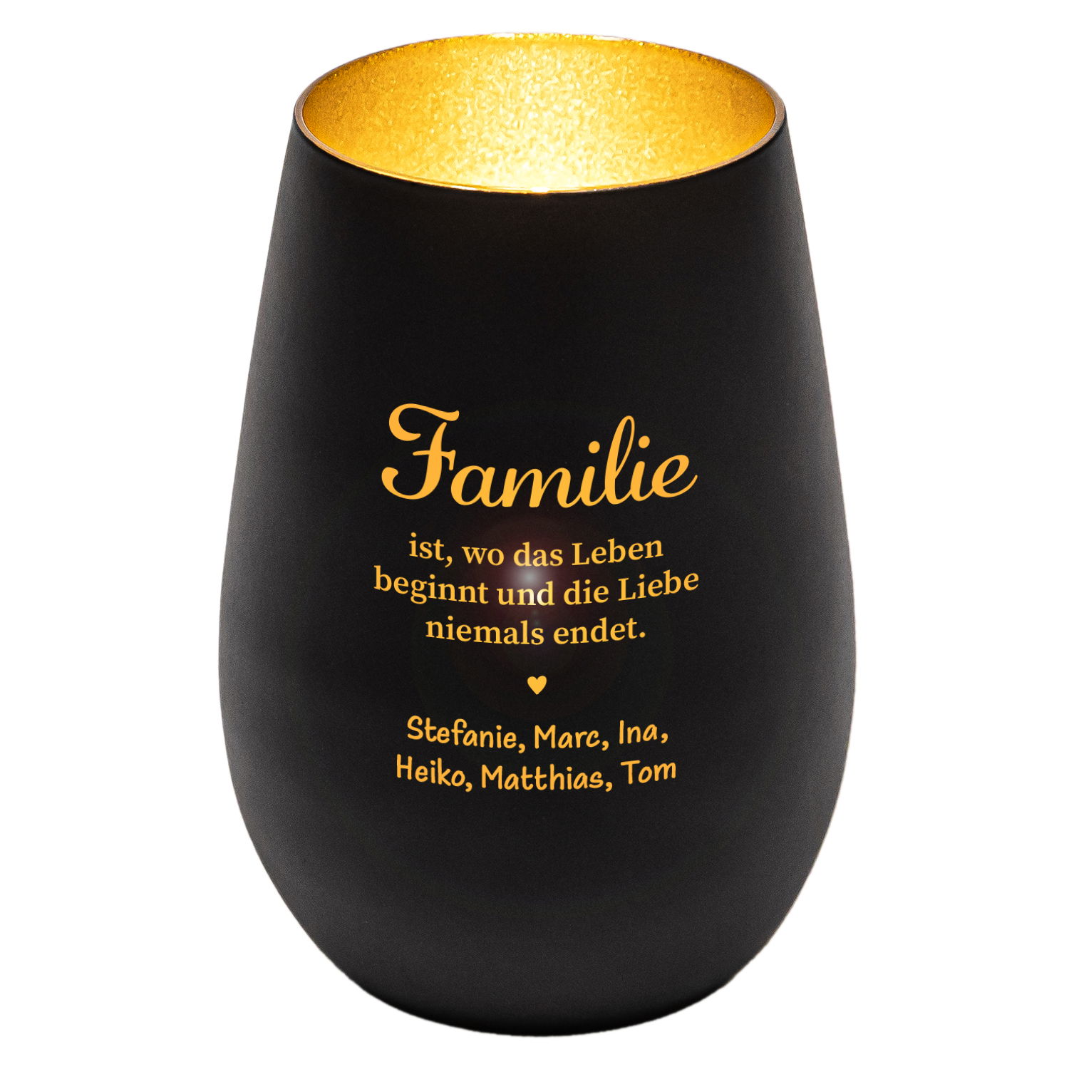 Windlicht - Family mit Personalisierung