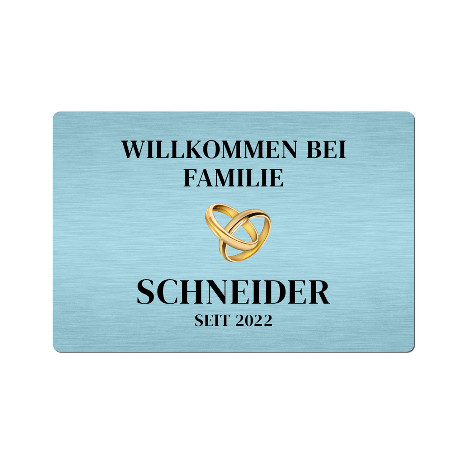 Fußmatte - Willkommen mit Personalisierung