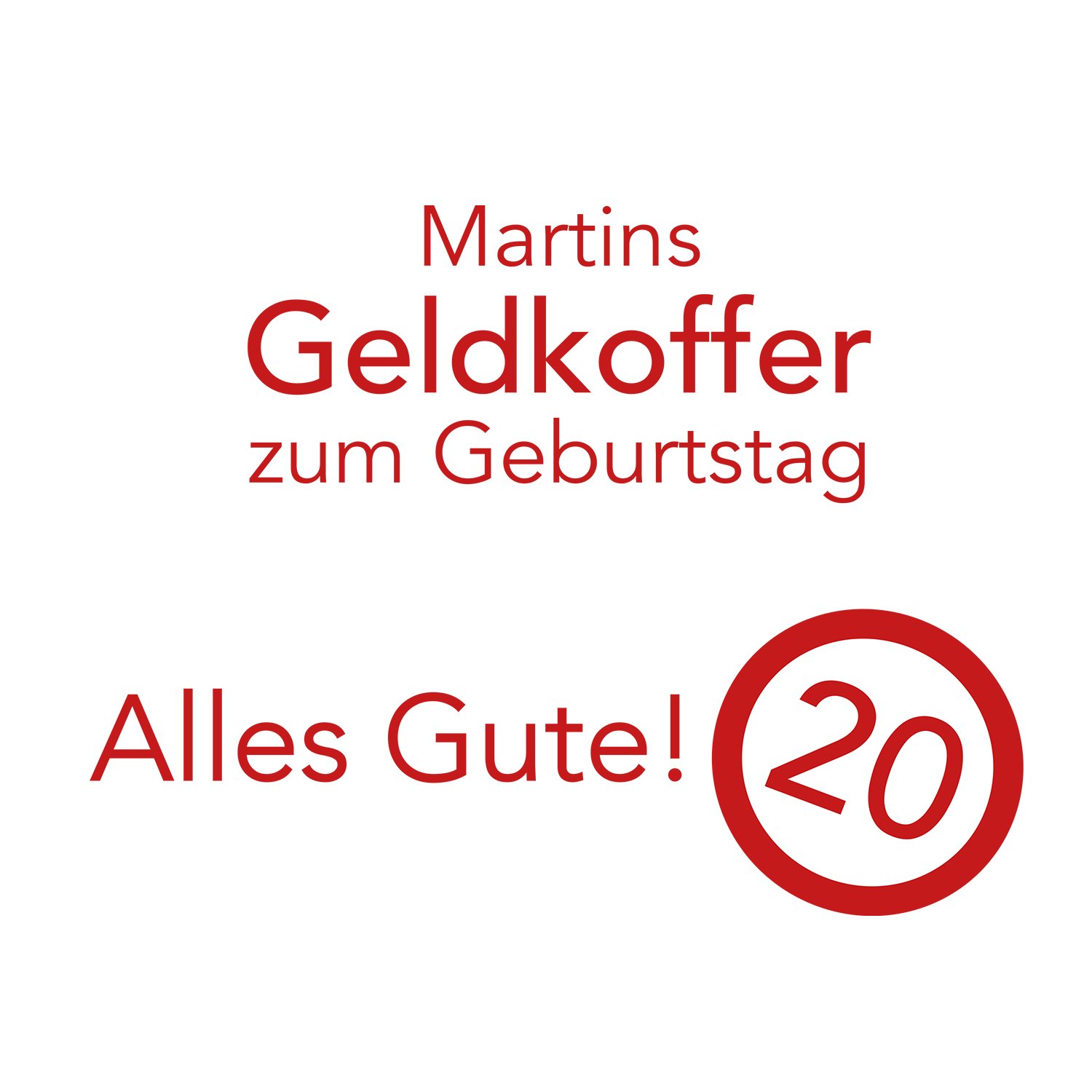Geldkoffer zum Geburtstag mit Wunschname
