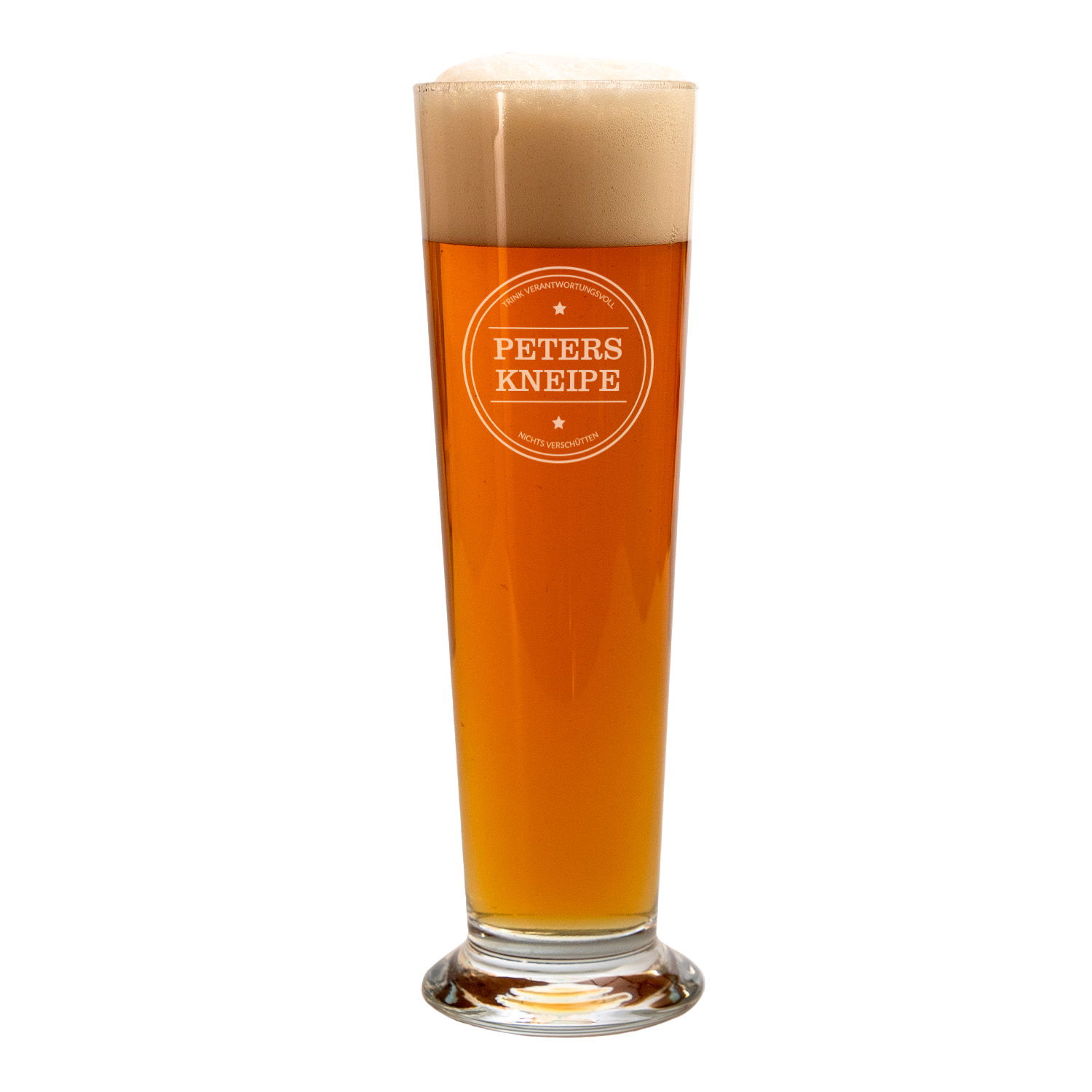 Bierglas mit Gravur