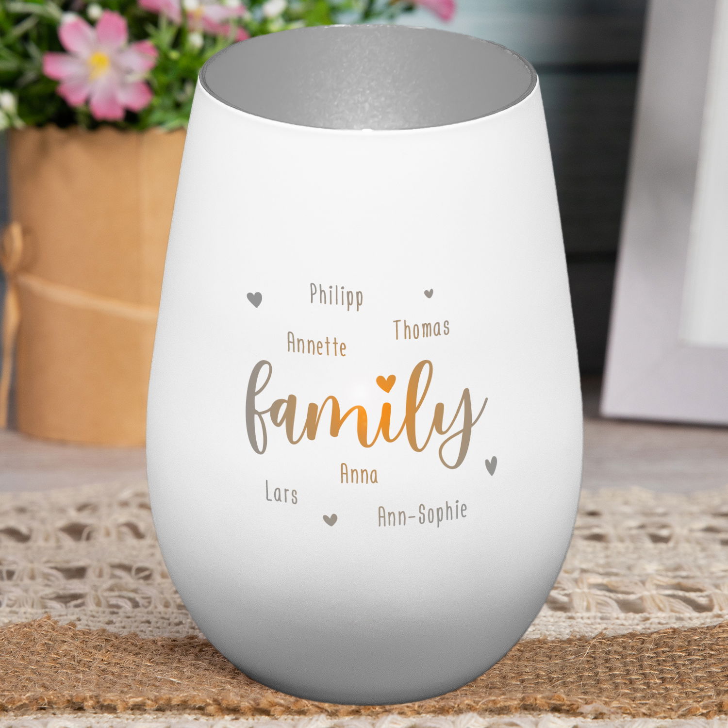 Windlicht - Family mit Personalisierung