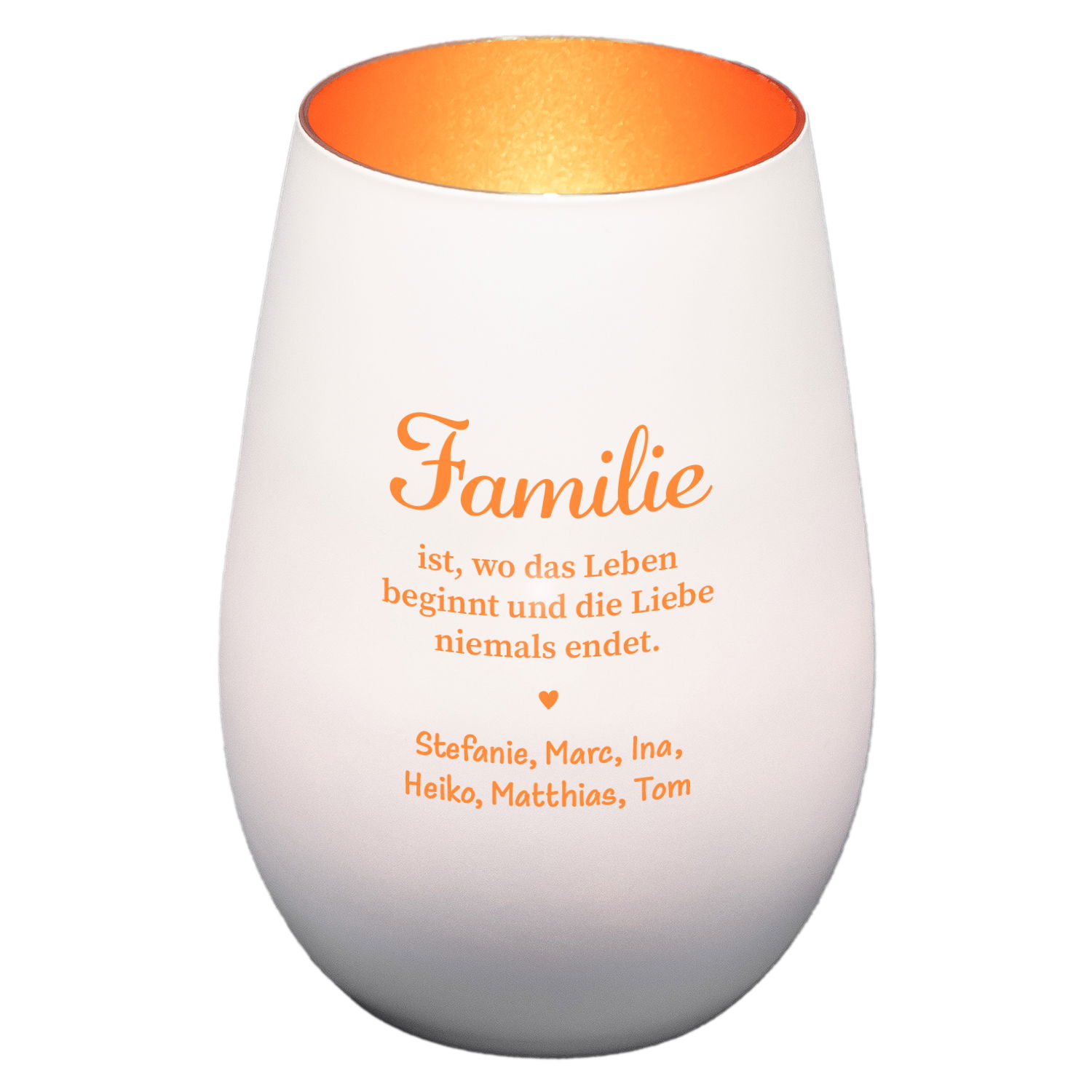 Windlicht - Family mit Personalisierung