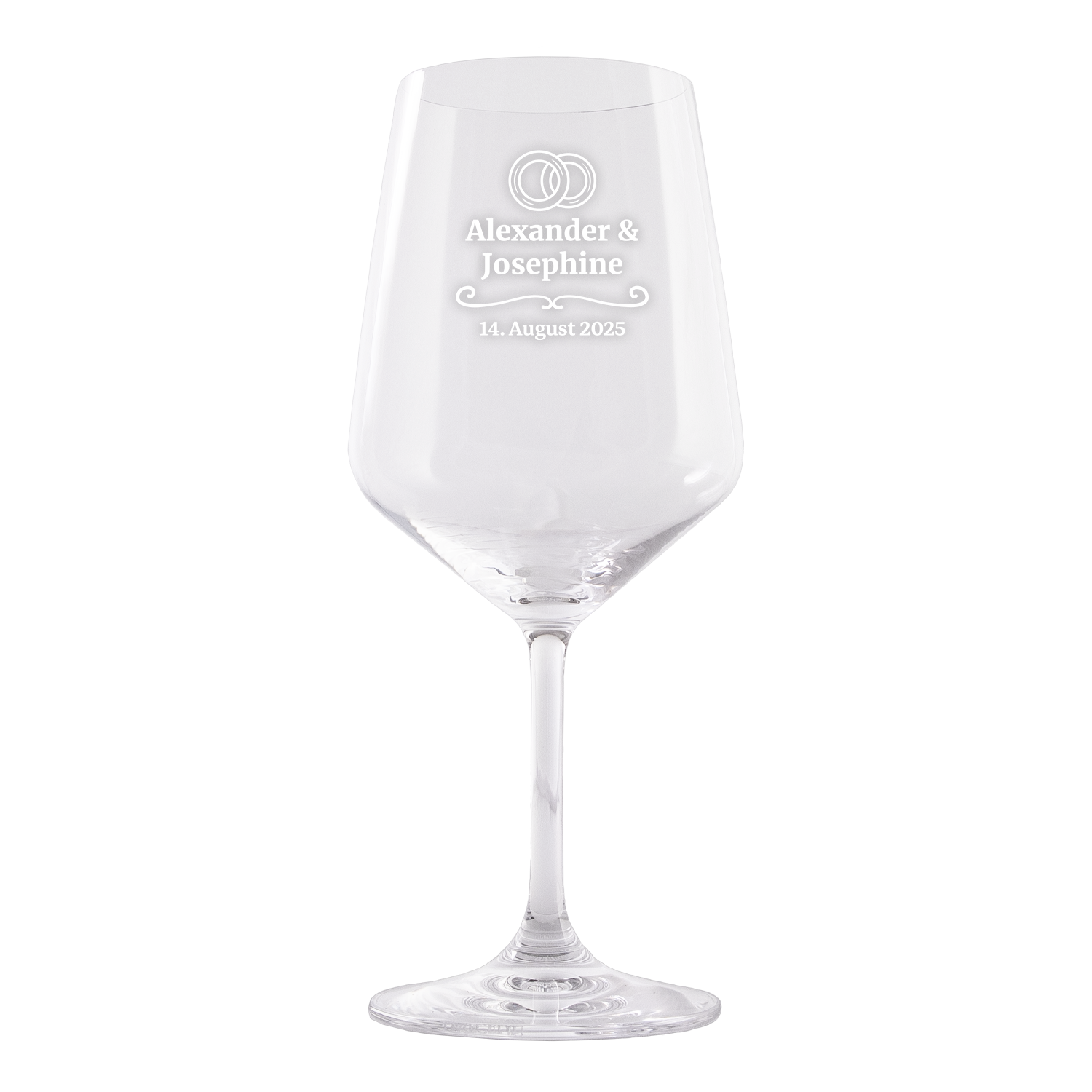 Weinglas Set zur Hochzeit