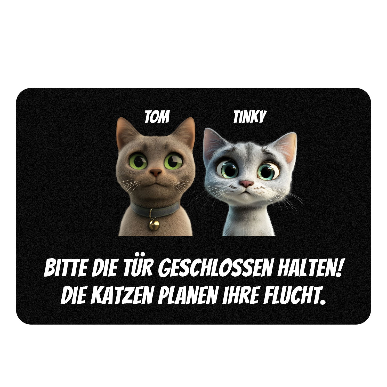 Fußmatte - Katzen planen Flucht