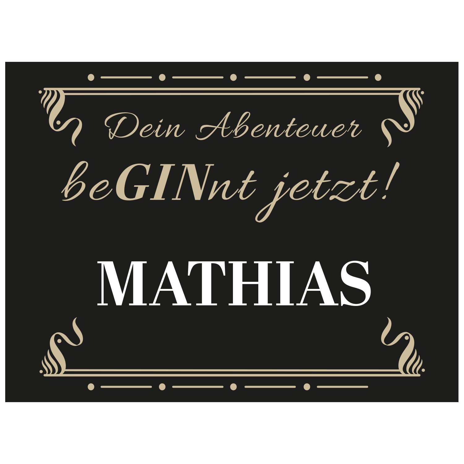 Gin mit persönlichem Etikett