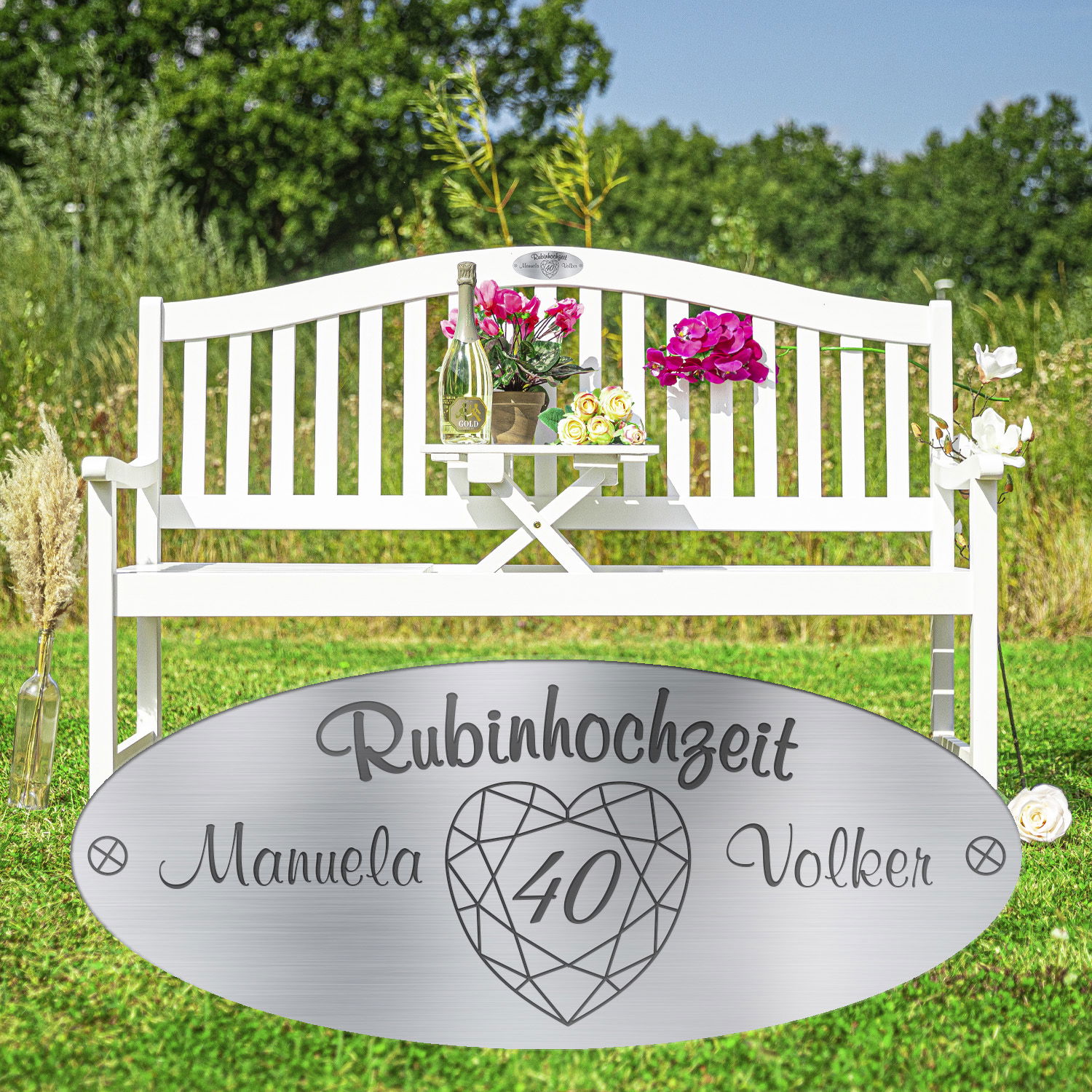 Rubinhochzeit - Bank