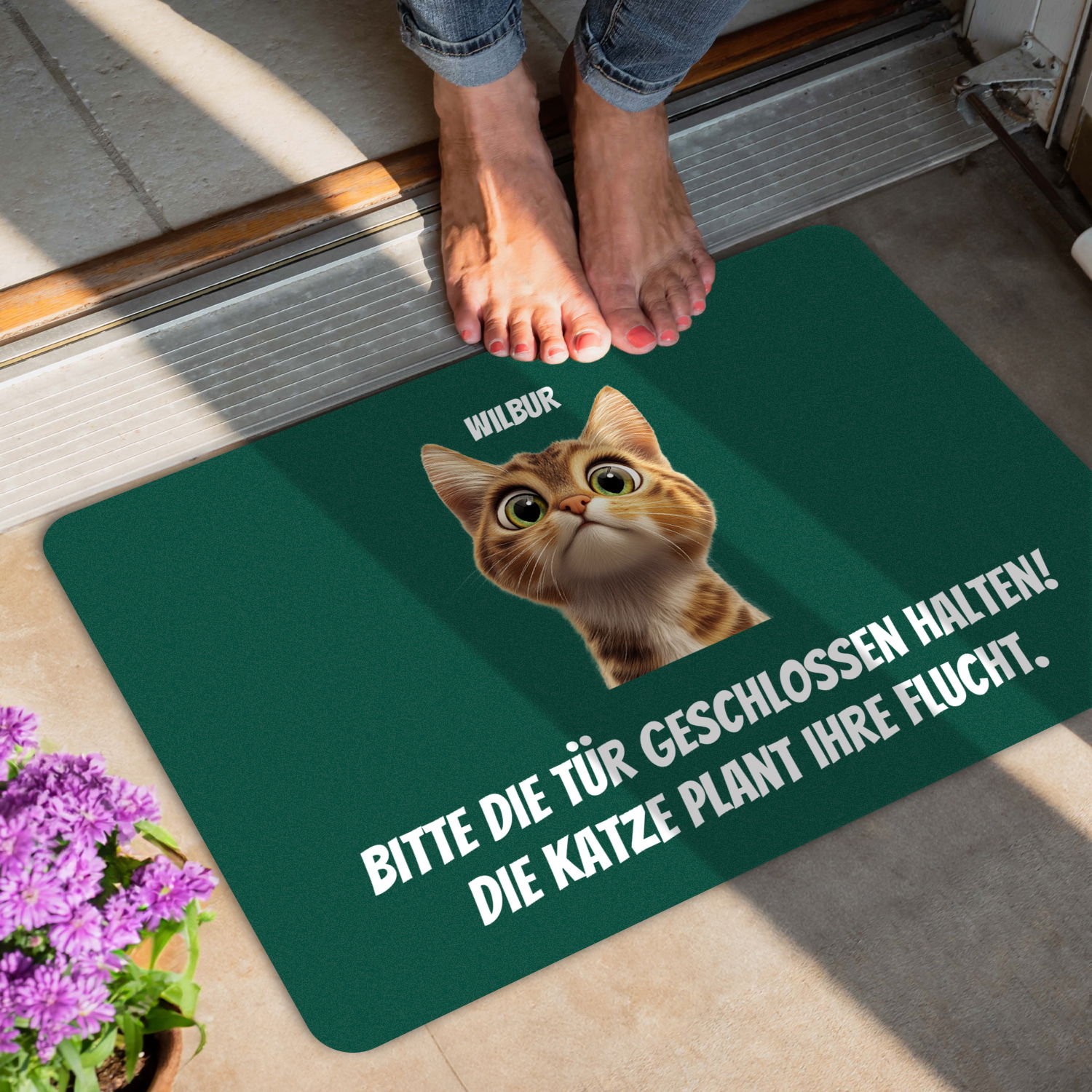 Fußmatte - Katzen planen Flucht