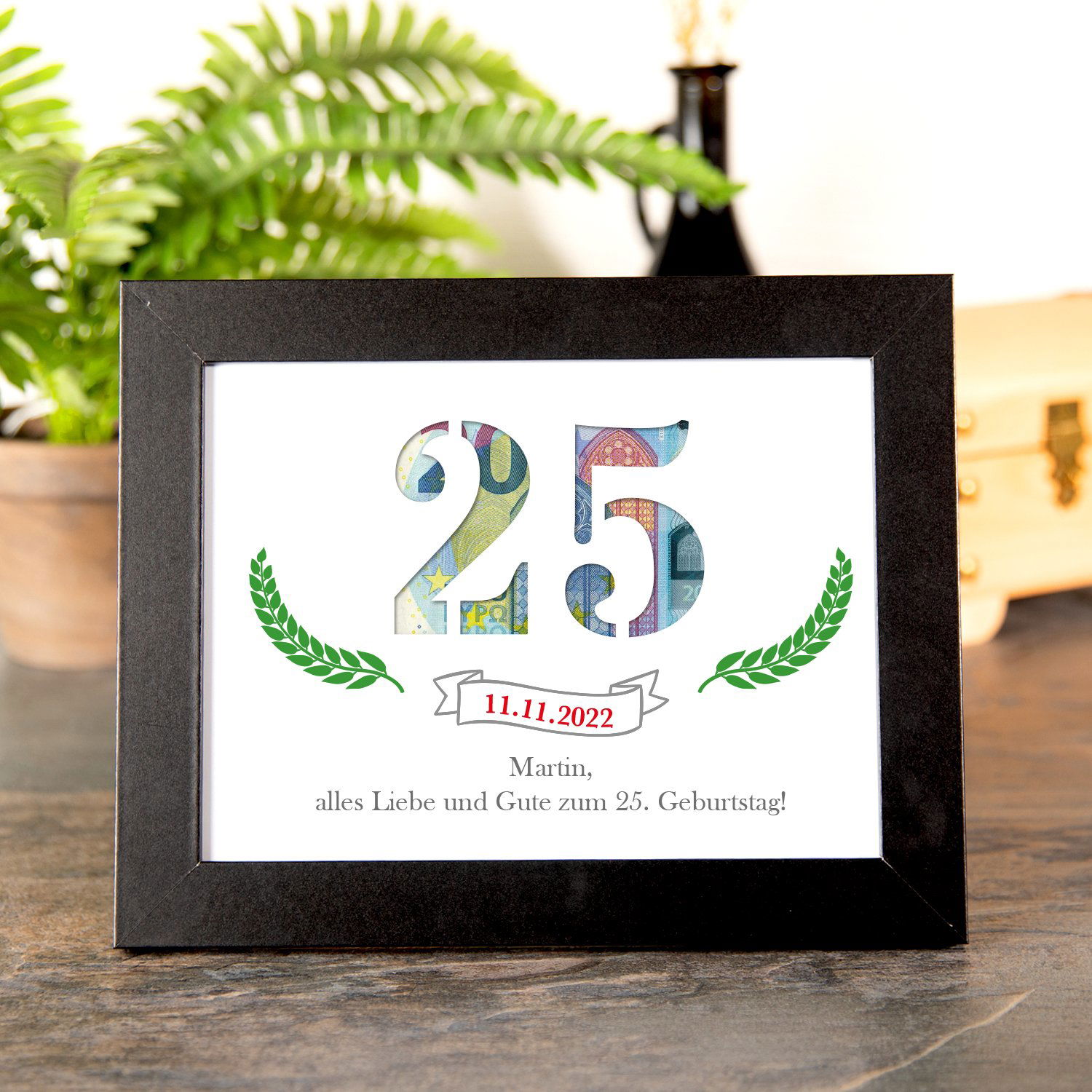 Geldgeschenk zum Geburtstag - Wandbild