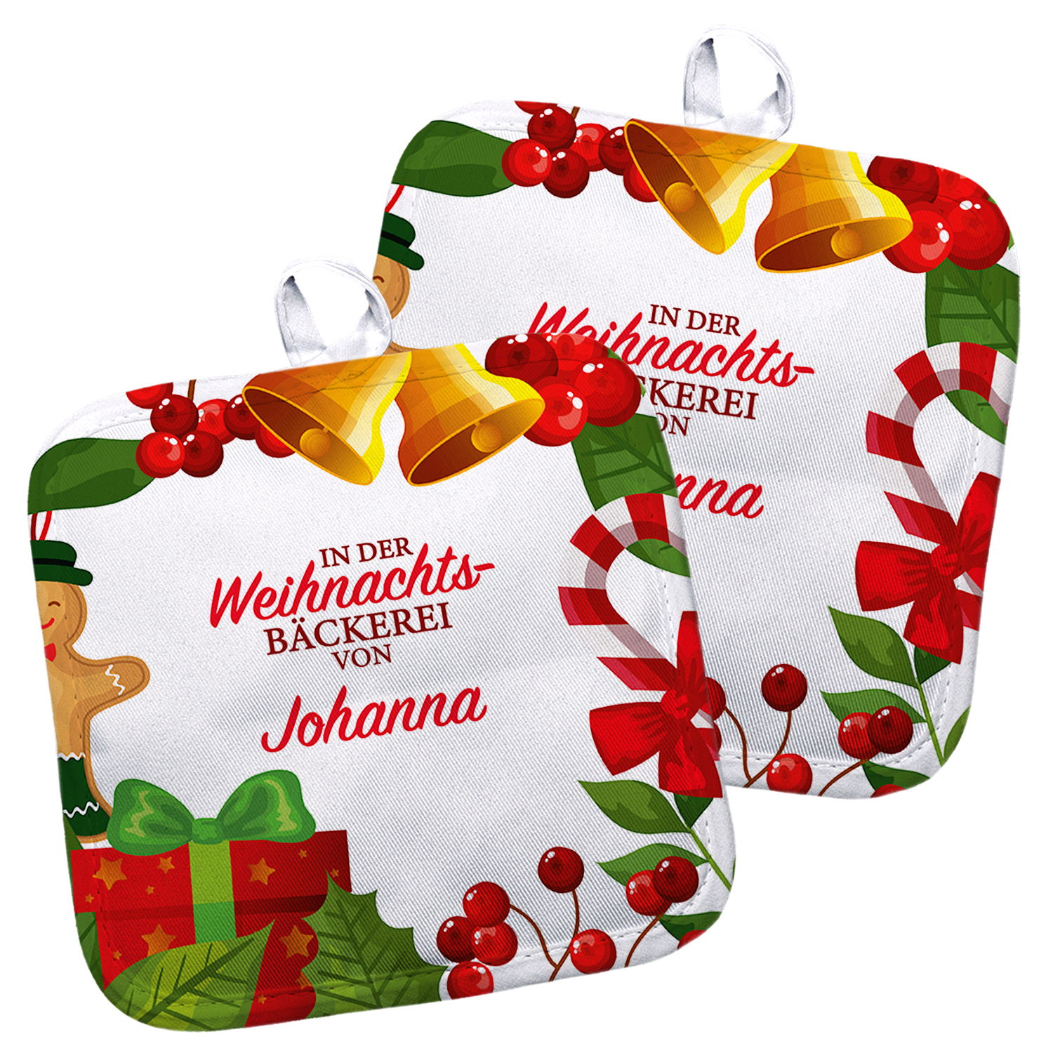 Topflappen-Set mit Weihnachtsmotiv