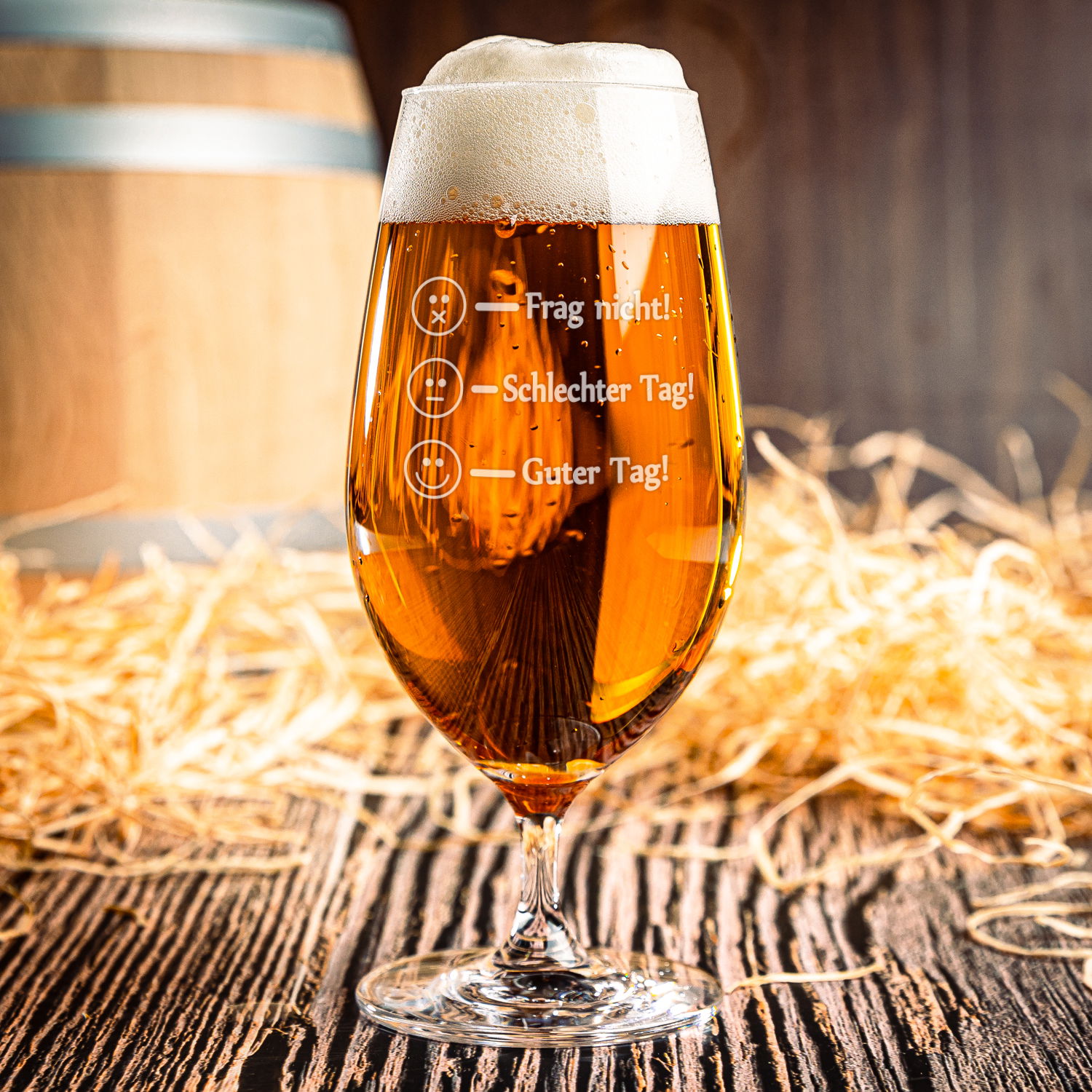 Bierglas mit Gravur