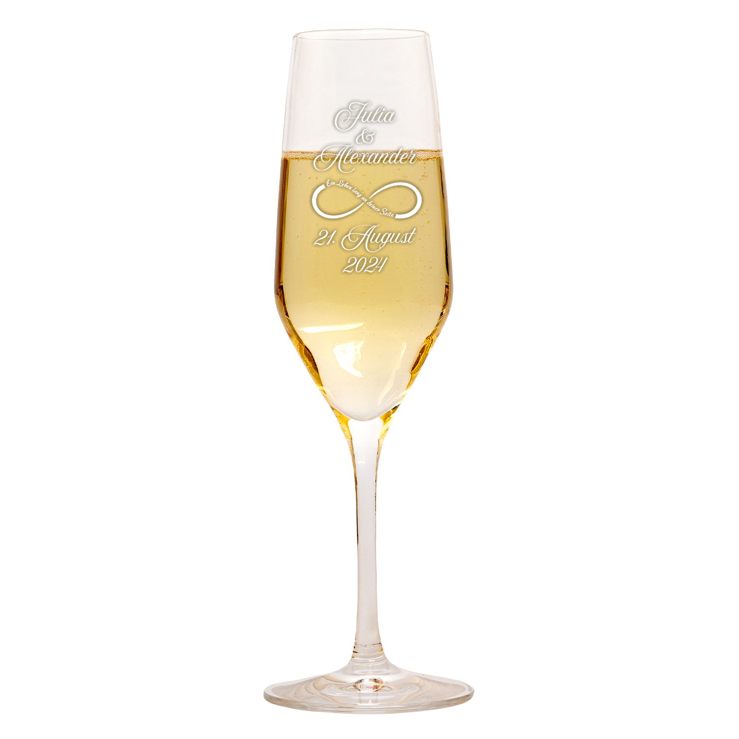Sektglas Set - Hochzeit mit Gravur