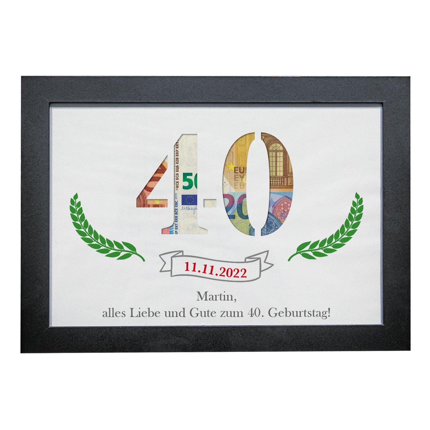 Geldgeschenk zum Geburtstag - Wandbild