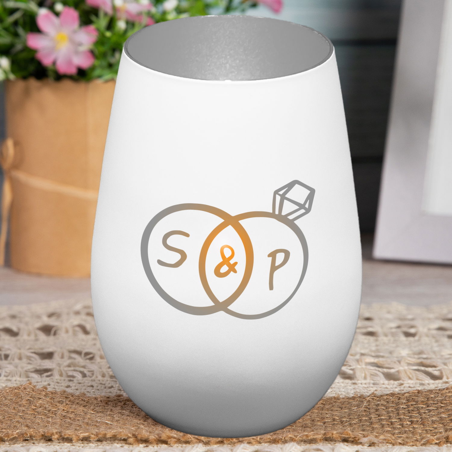 Windlicht - Hochzeit mit Personalisierung