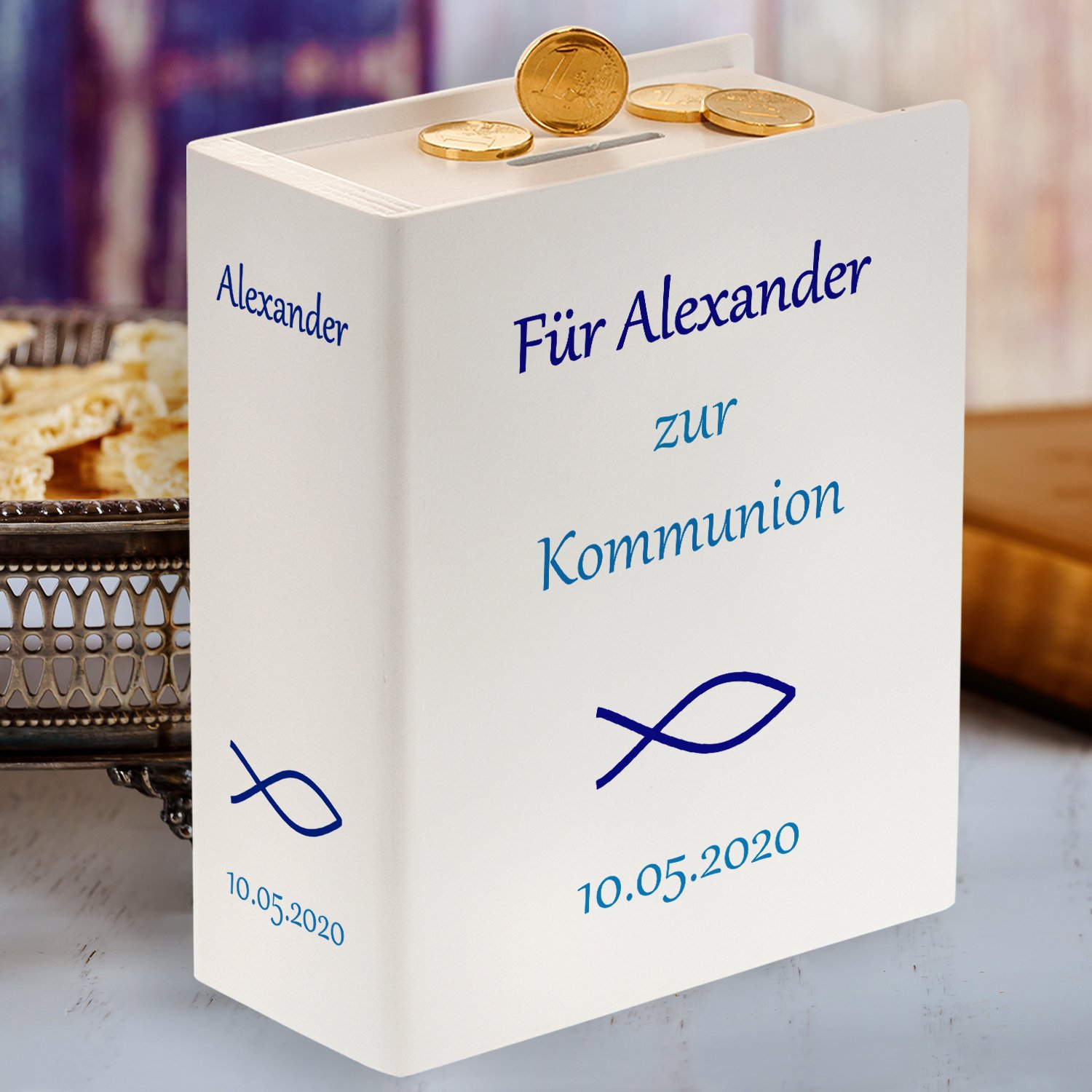 Sparbuch zur Kommunion mit Wunschname