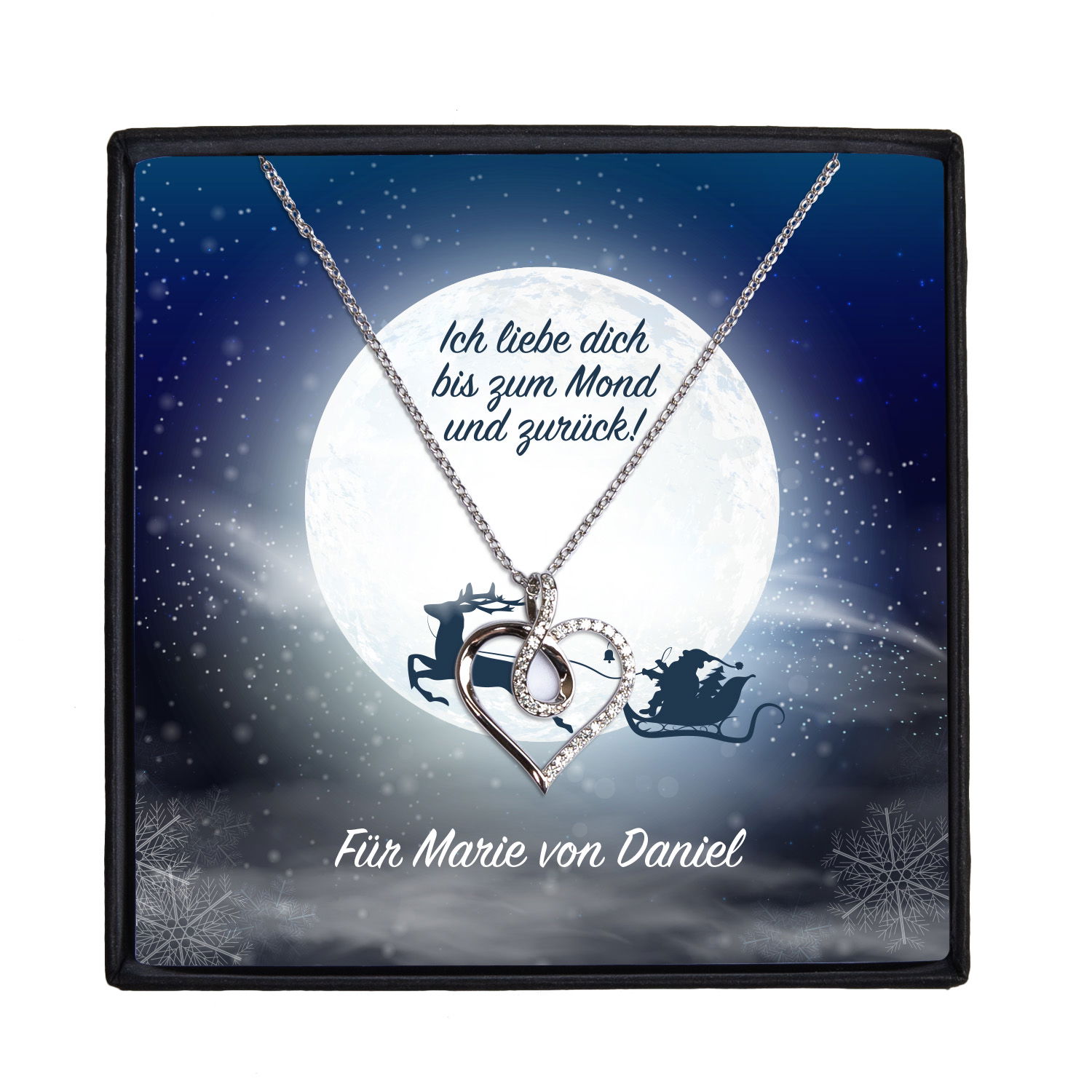 Halskette in personalisierter Geschenkbox 