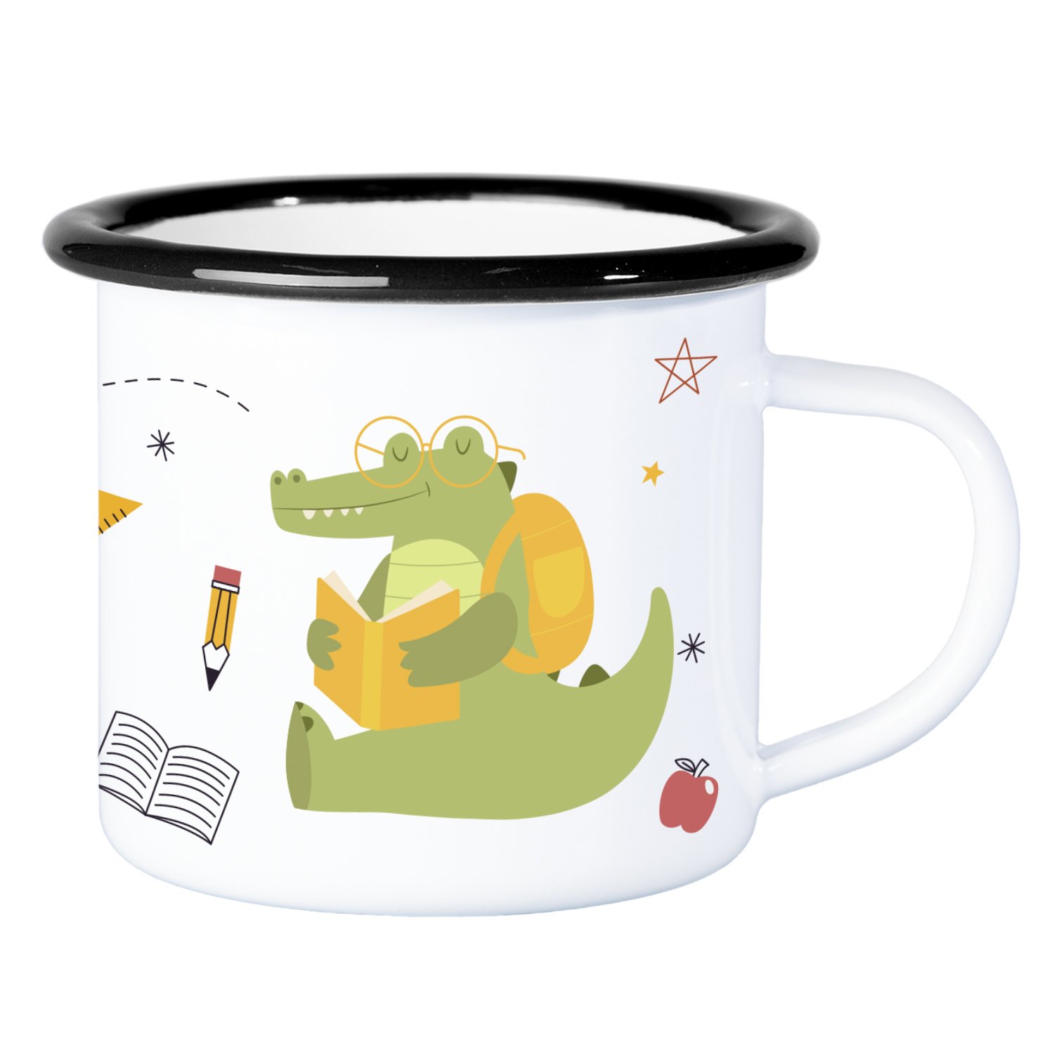 Emaille Tasse zur Einschulung