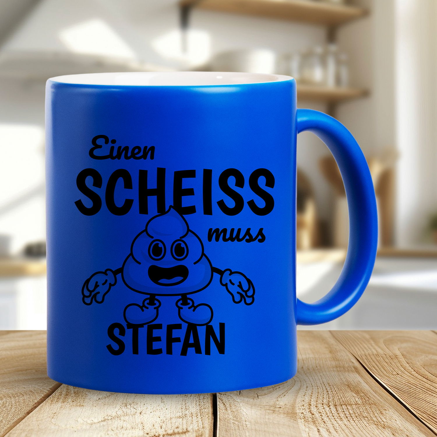 Neon-Tasse - Einen Scheiss muss ich
