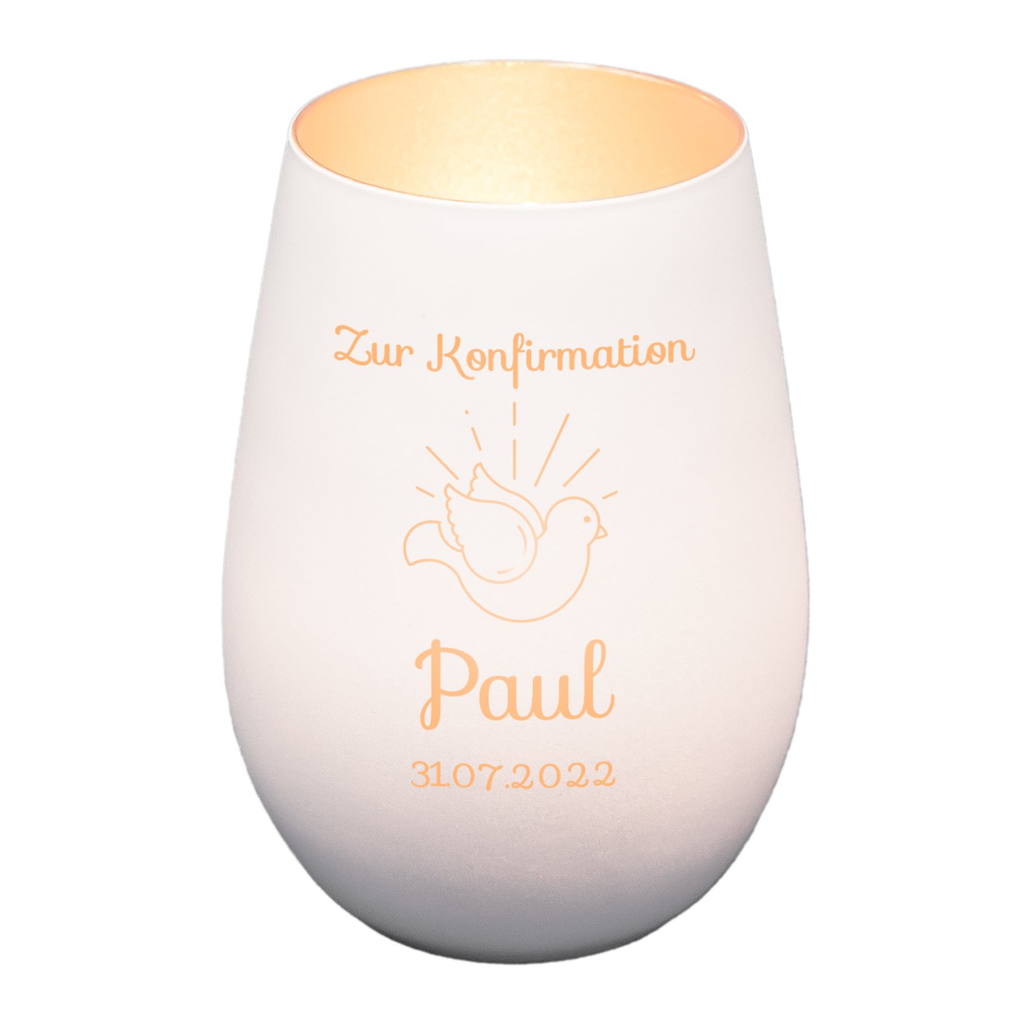 Windlicht - Konfirmation mit Personalisierung