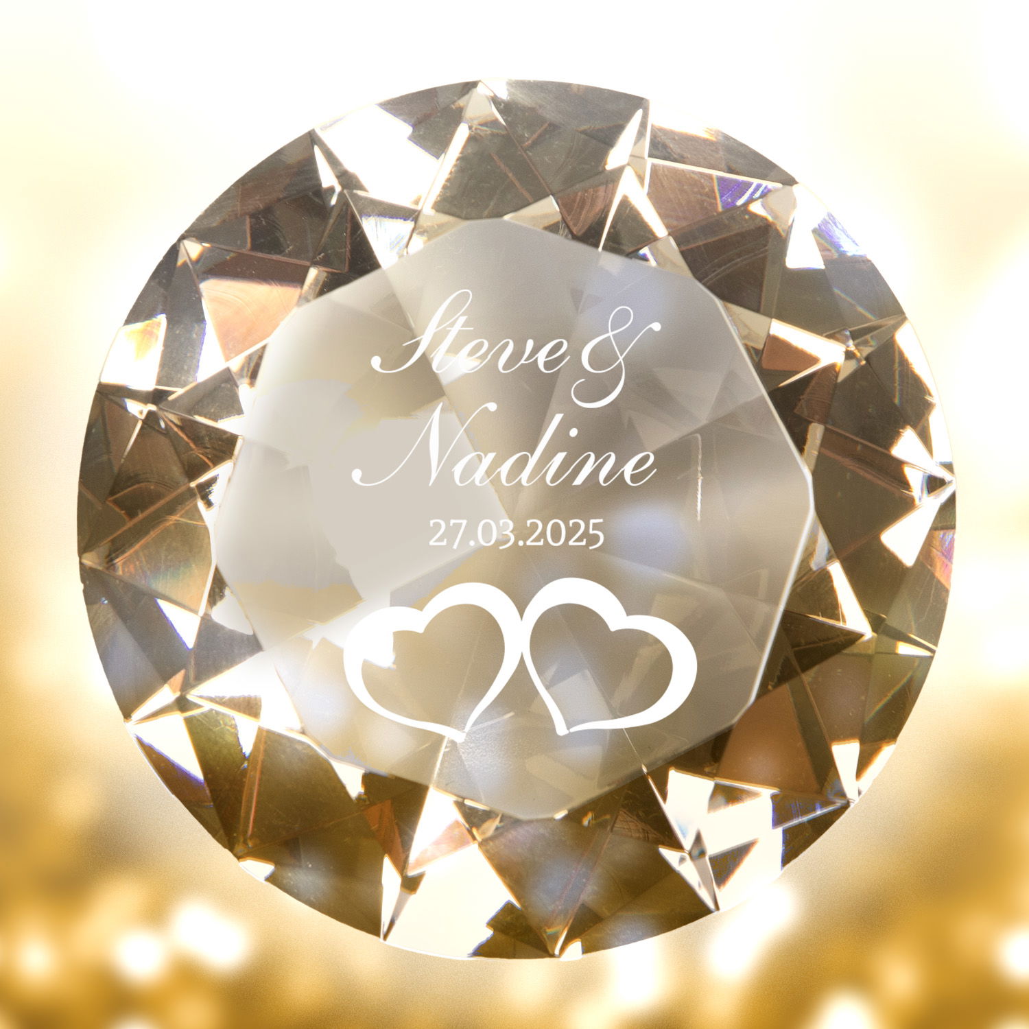 Diamant zur Hochzeit - mit Personalisierung